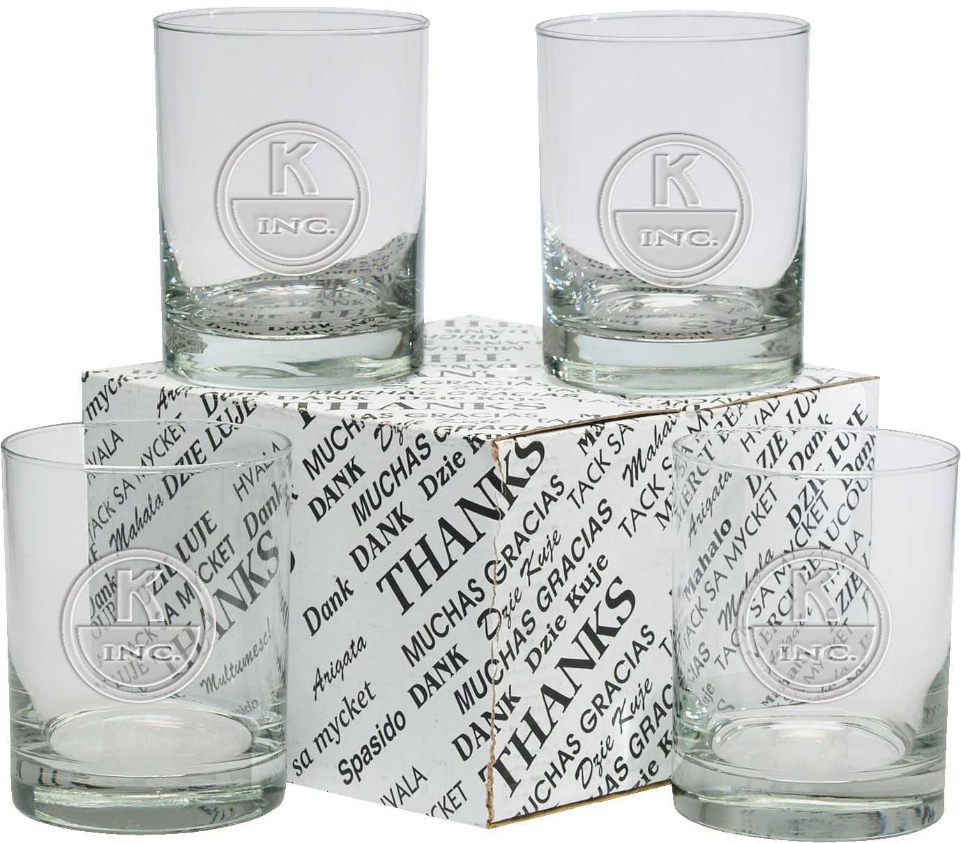 Picture of 14 Oz. DOF Thank You Set (4 Piece)- Etched