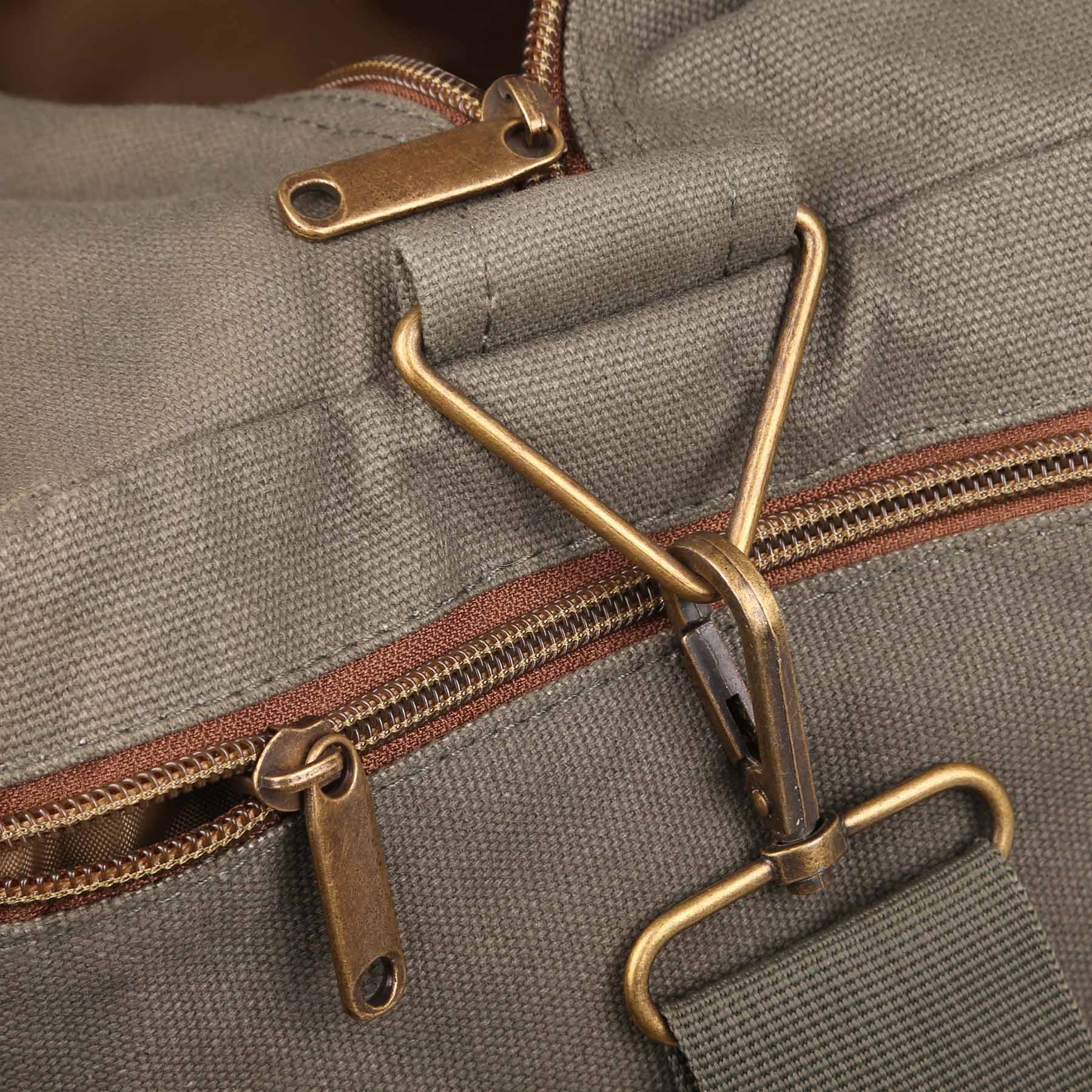 Picture of Danville Leather & Canvas Duffel Bag