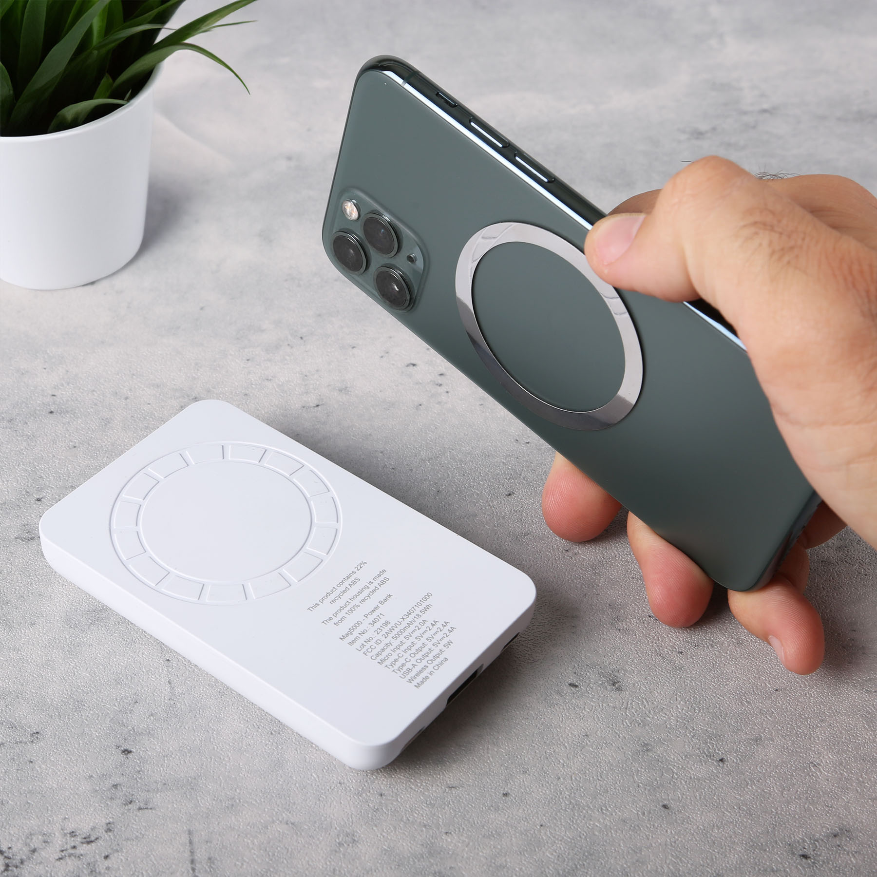 Picture of Mag5000 Wireless Magnetic Power Bank: One Product