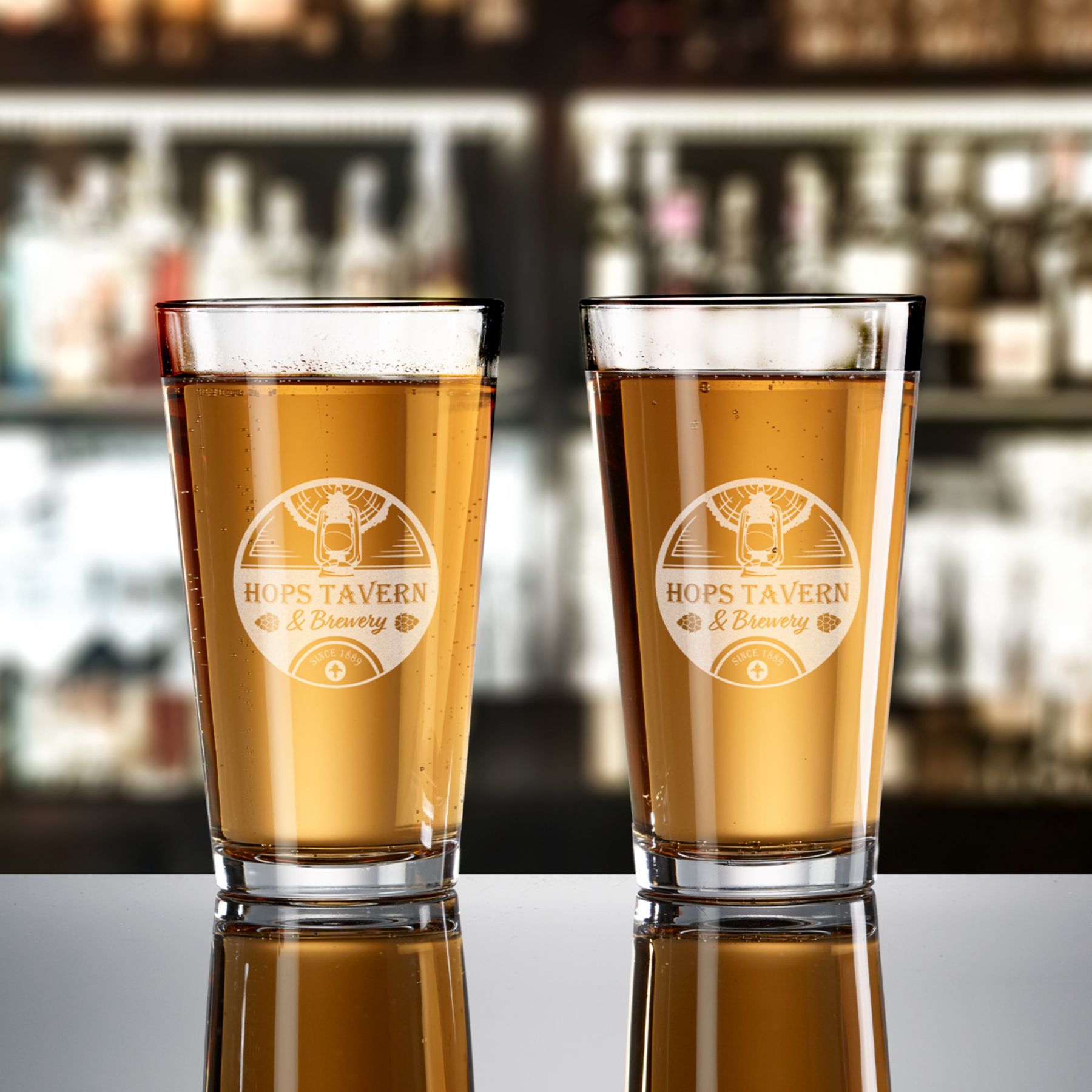 Picture of Pod Etched Pint Glass 16 Oz.