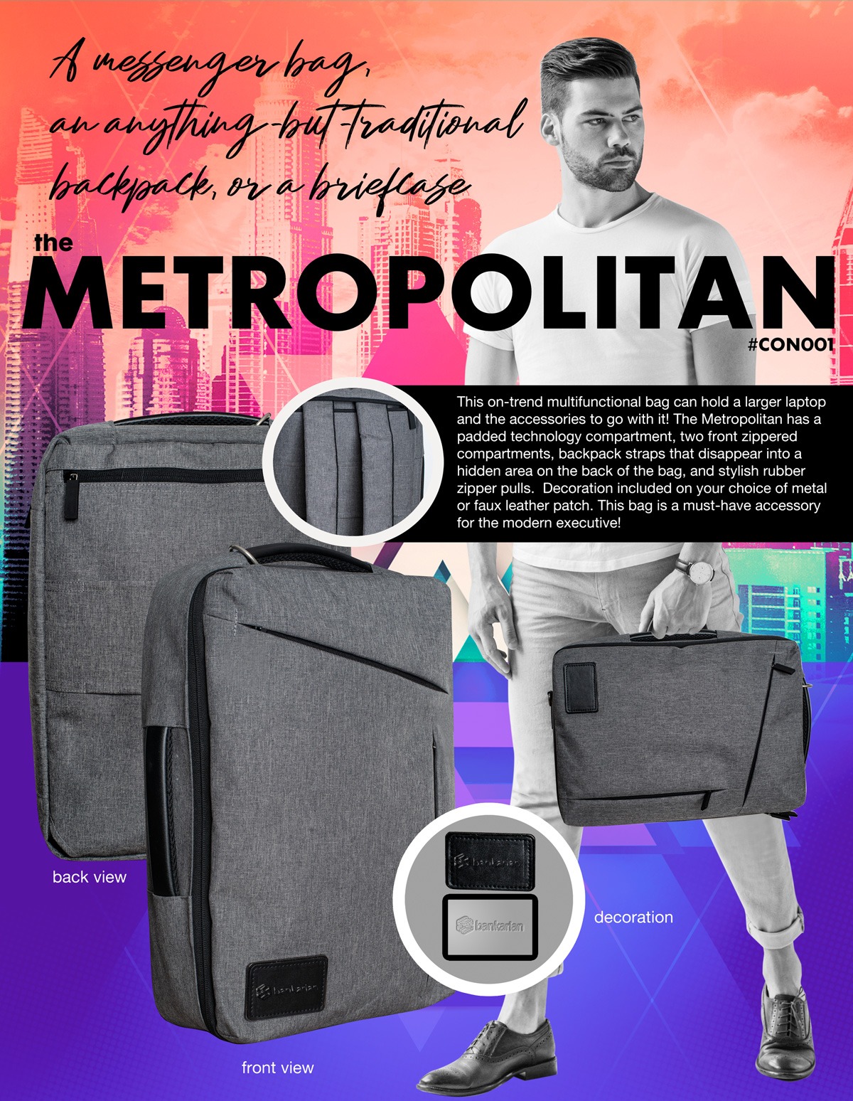 Picture of The Metropolitan Messenger Backpack
