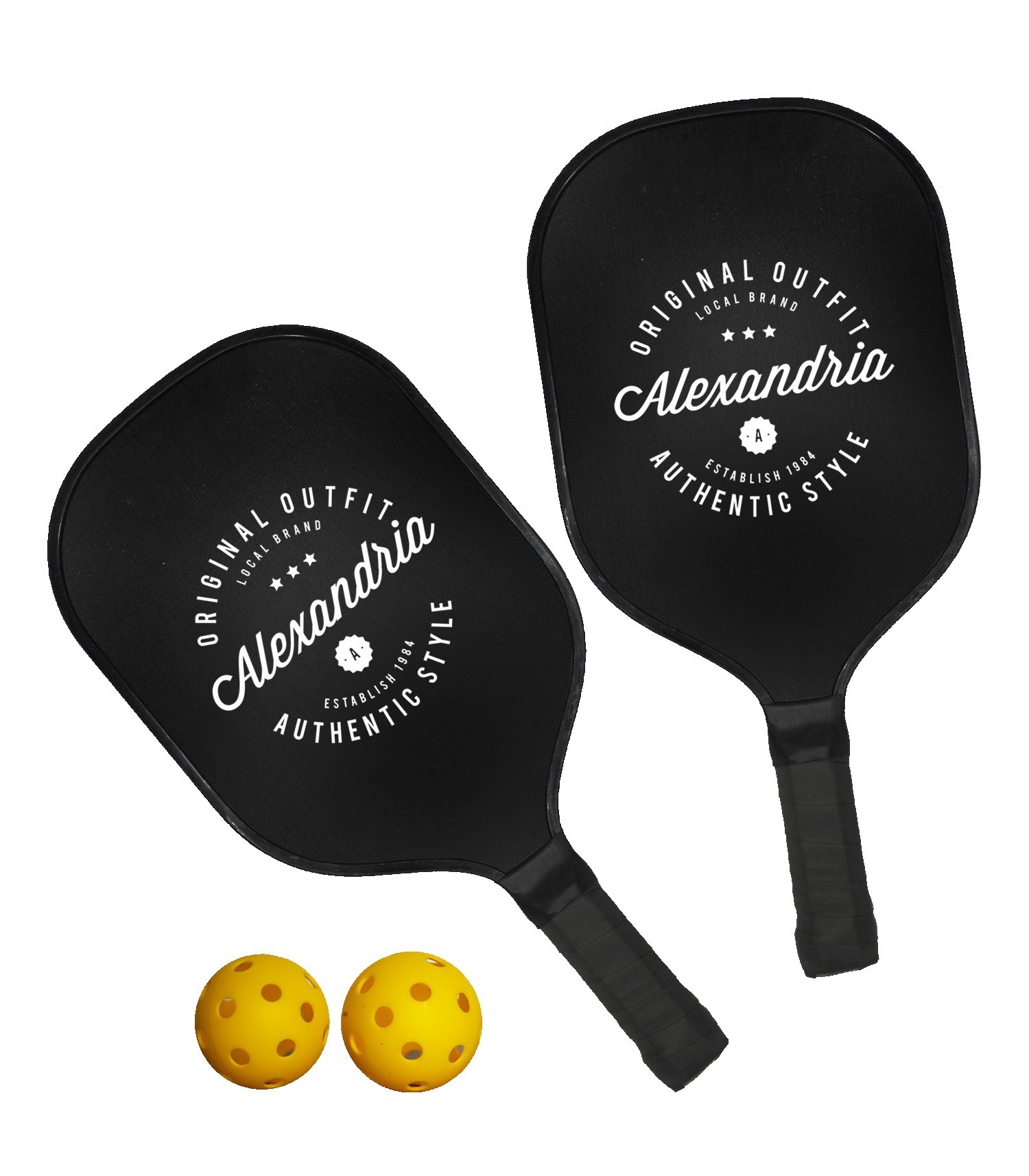 Picture of Smasher Pickleball Set Black (Screen Print)