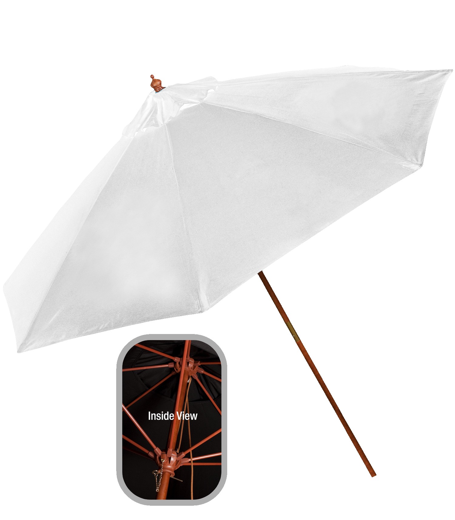 Picture of 9' Wooden Market Umbrella