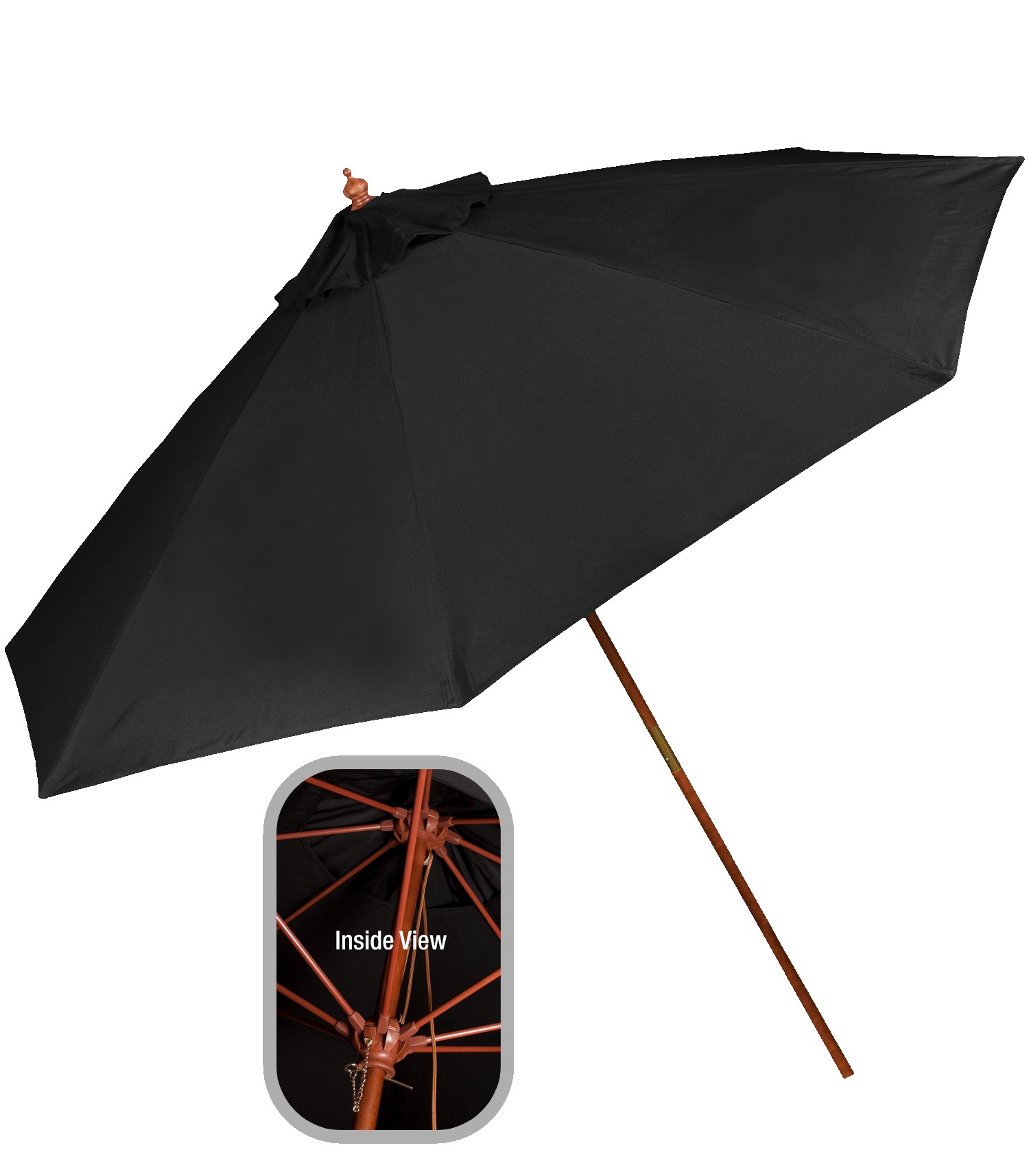 Picture of 9' Wooden Market Umbrella