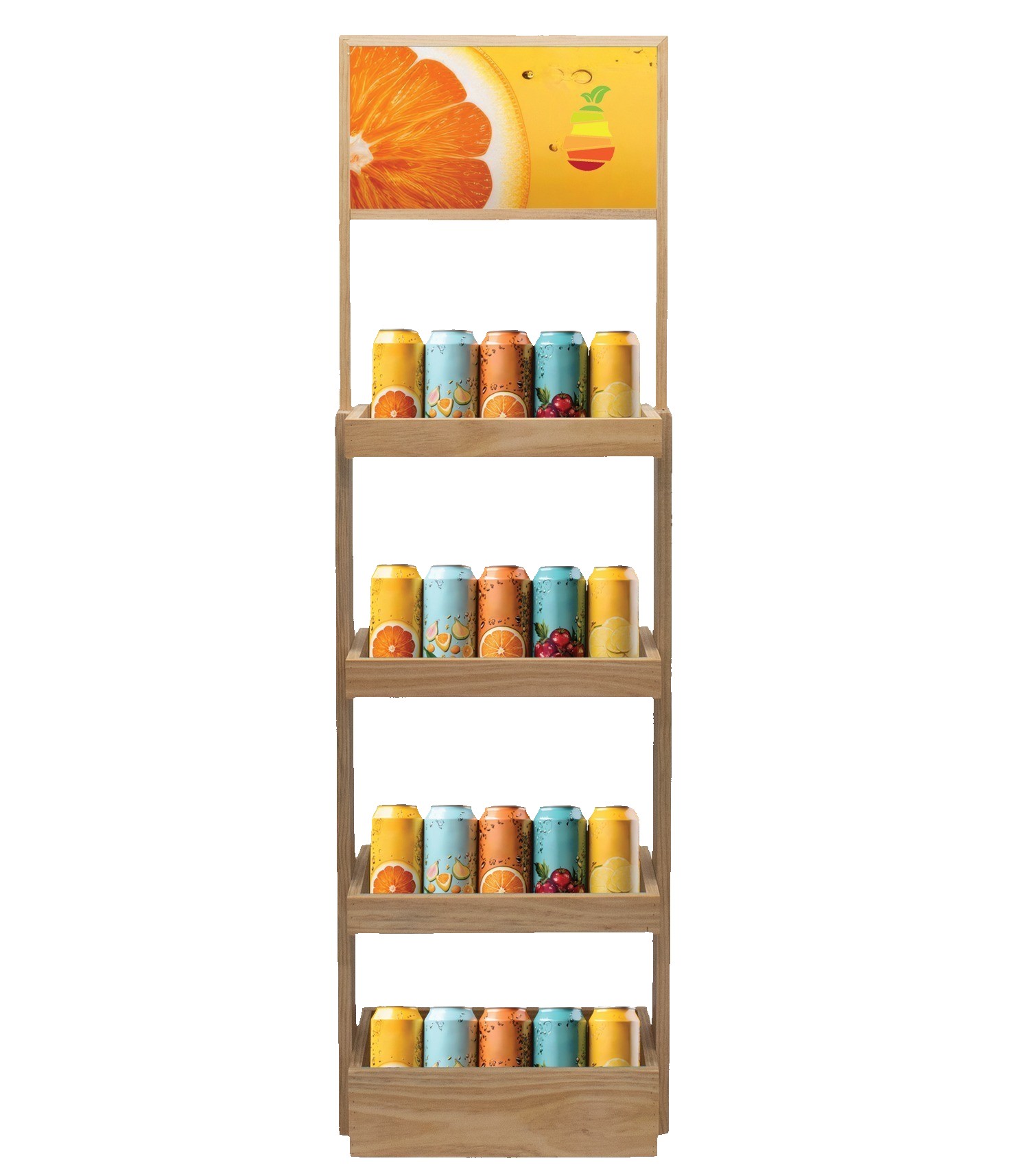 Picture of 4-Shelf Wood Display Stand