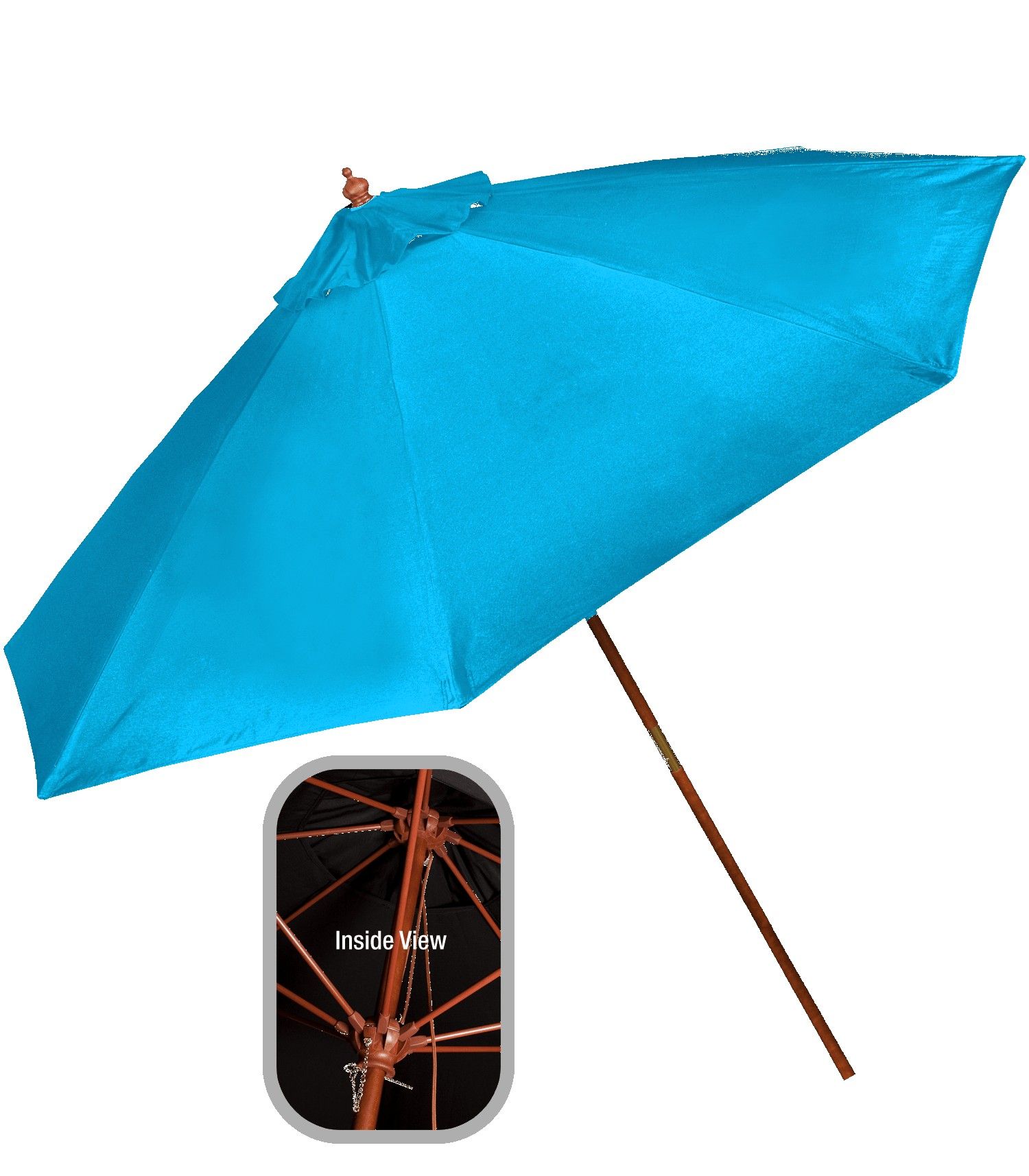Picture of 9' Wooden Polyester Market Umbrella