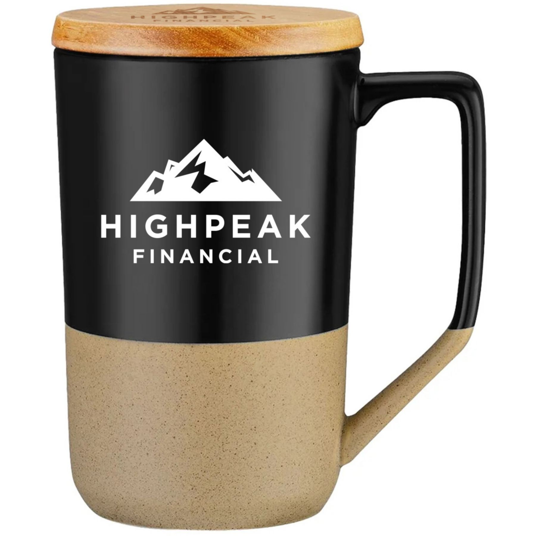 Picture of Two Tone Ceramic Mug With Lid 15 Oz