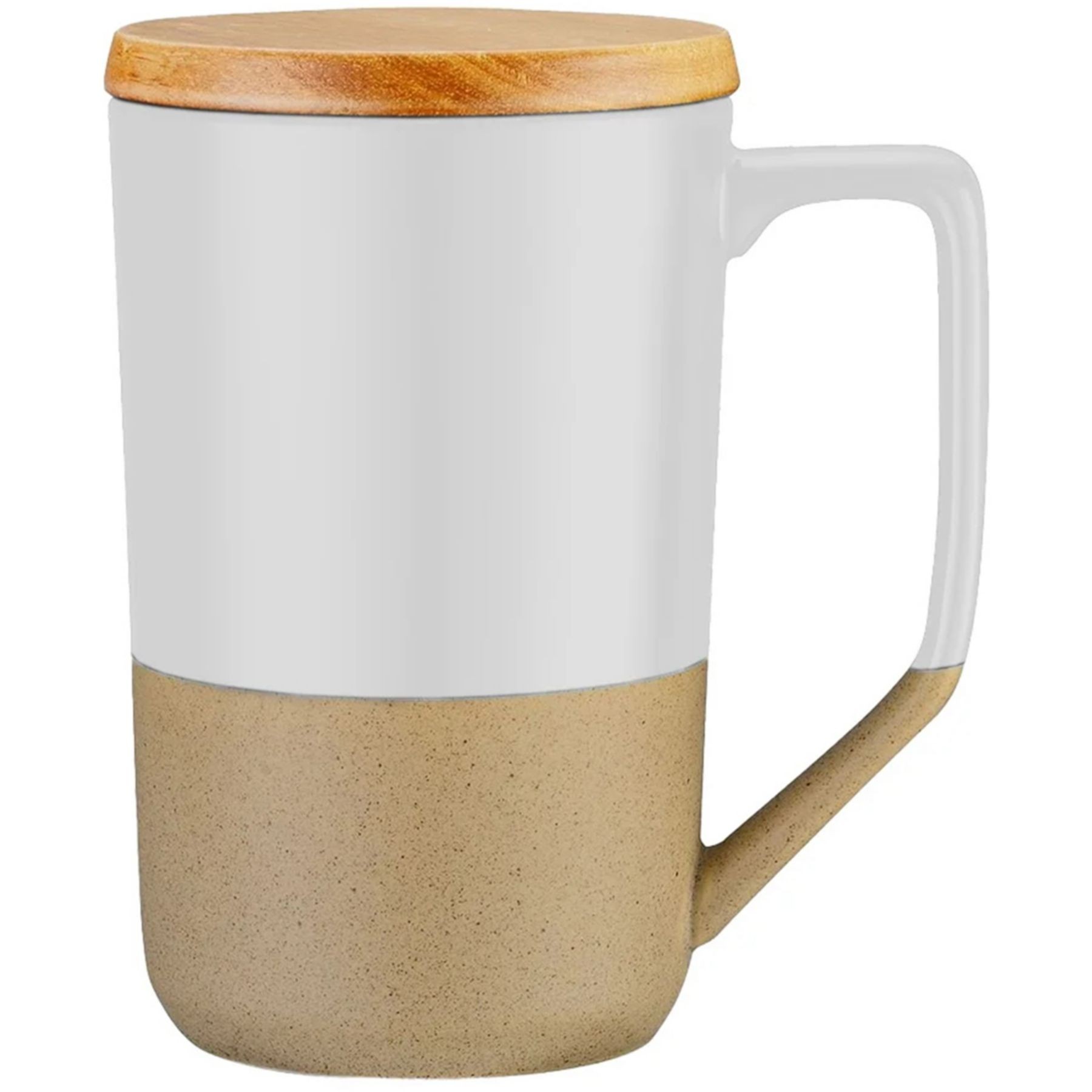 Picture of Two Tone Ceramic Mug With Lid 15 Oz