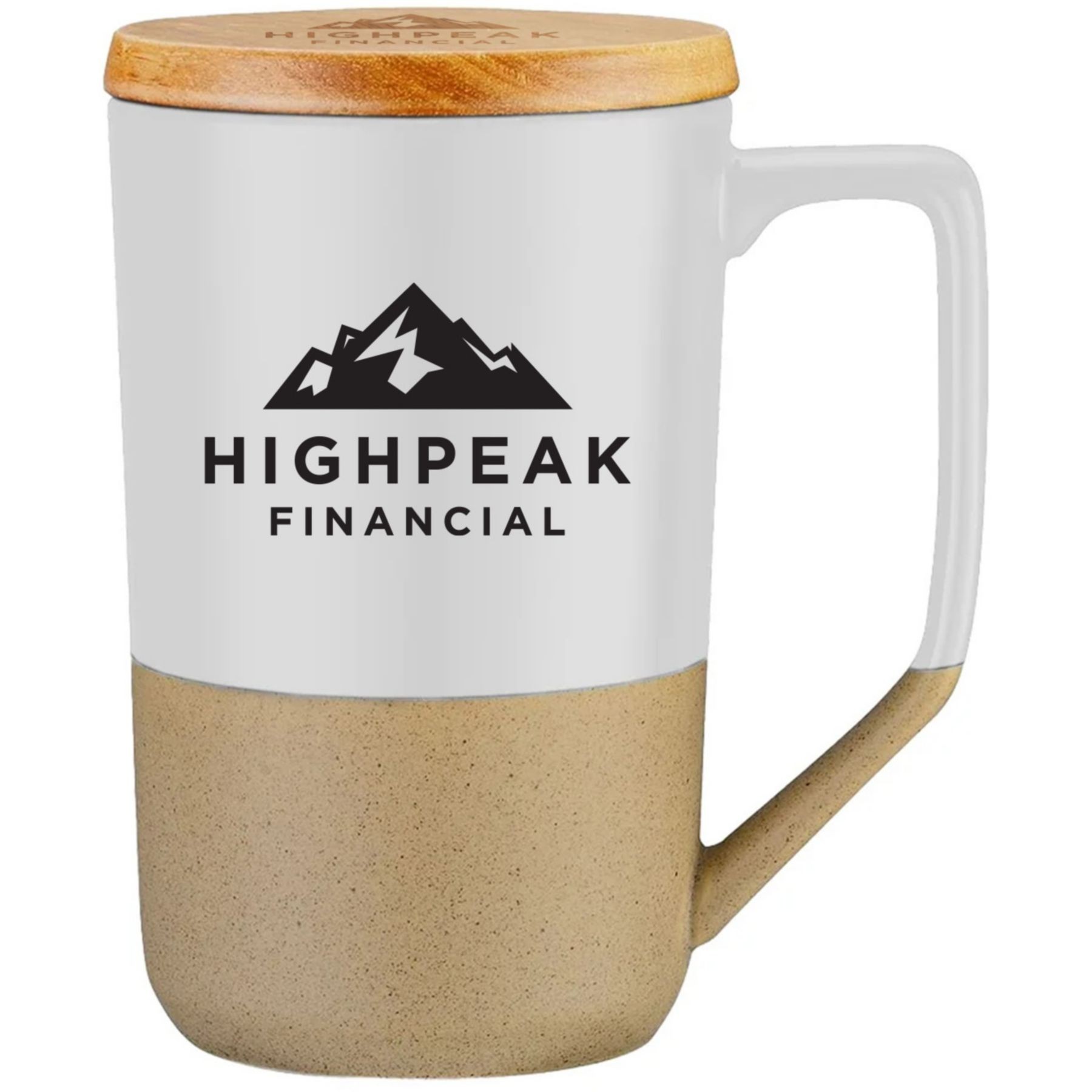 Picture of Two Tone Ceramic Mug With Lid 15 Oz
