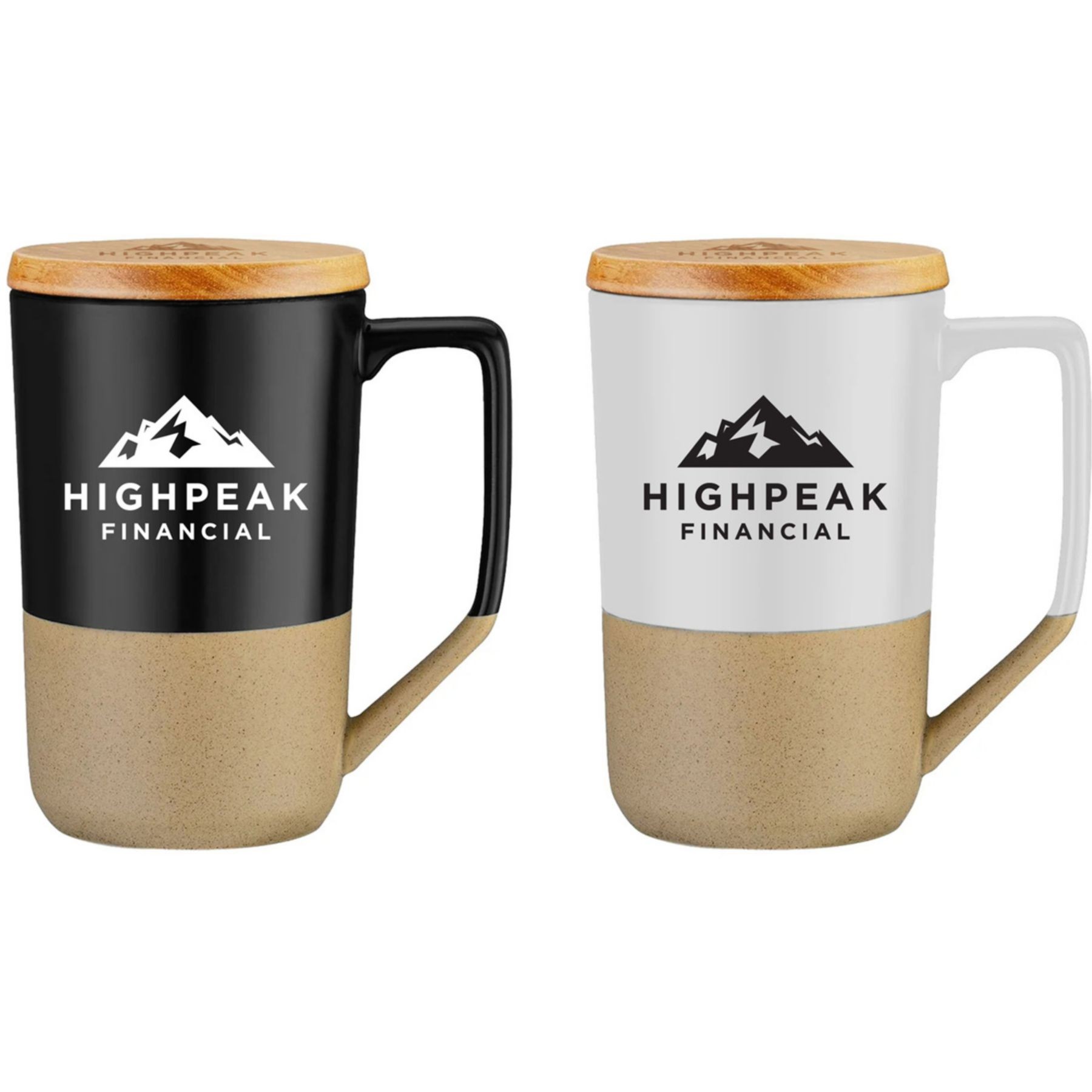 Picture of Two Tone Ceramic Mug With Lid 15 Oz