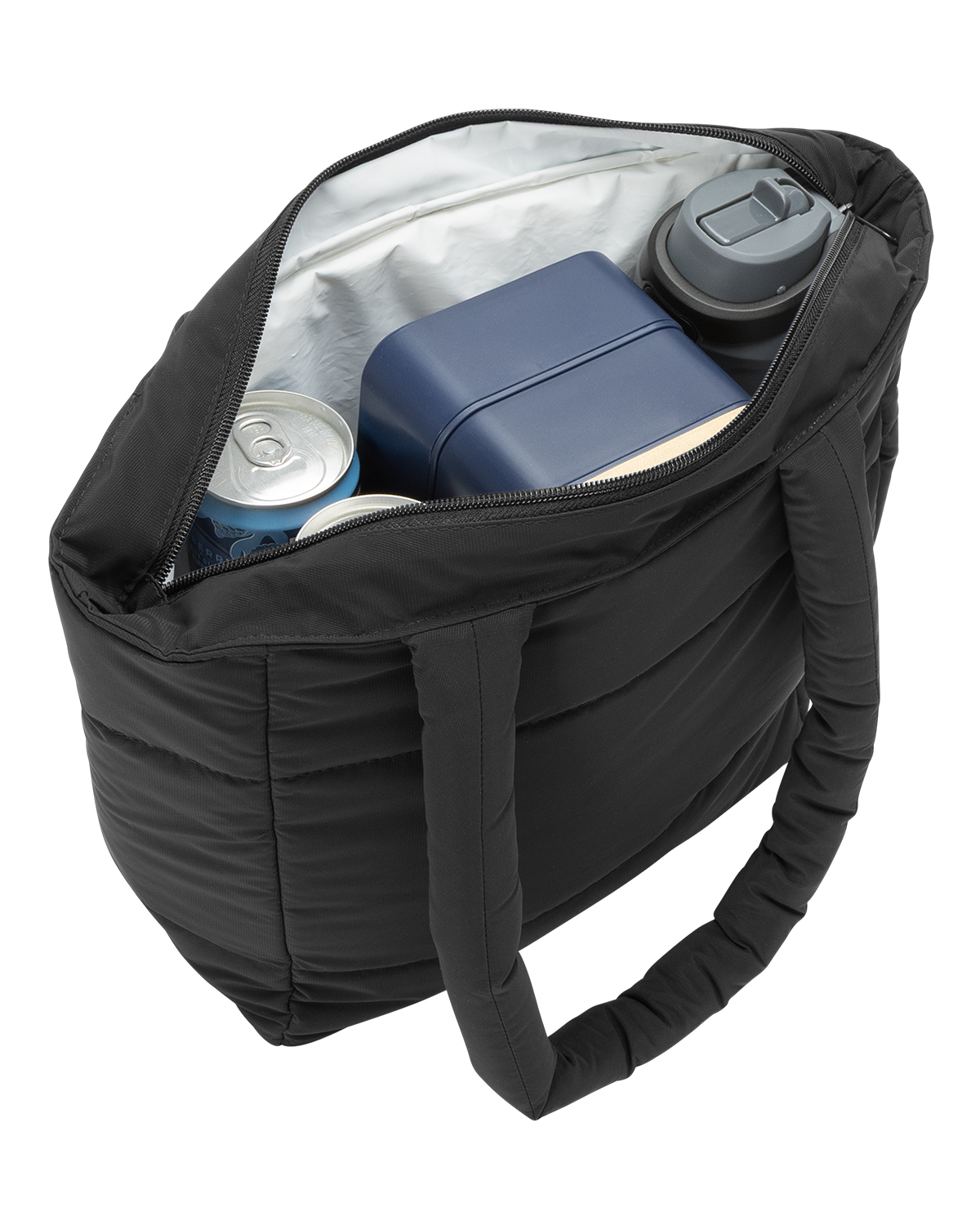 Picture of Eco Friendly Quilted Lunch Cooler Tote Bag.