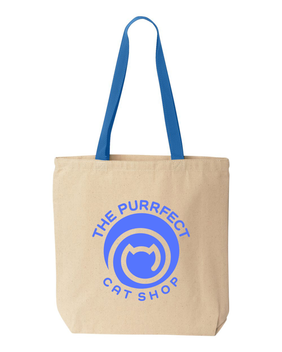 Picture of Natural Tote with Contrast-Color Handles.