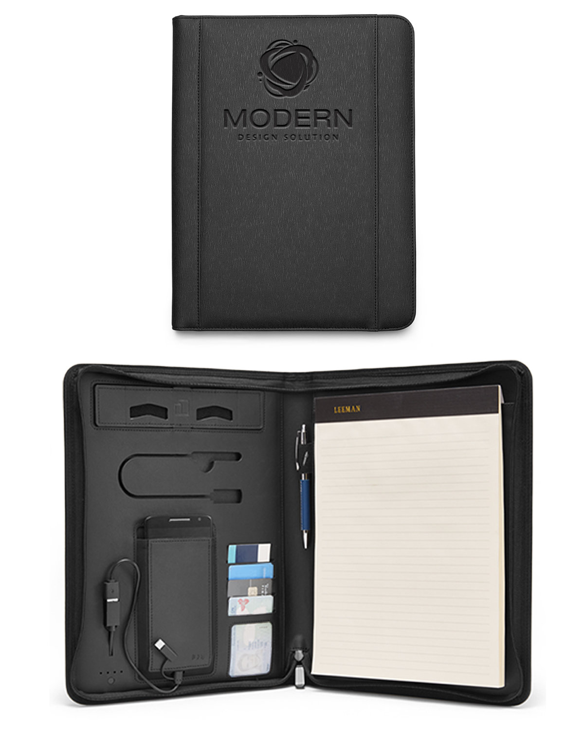 Picture of Roma Tech Portfolio With Power Bank And Wireless Charger.
