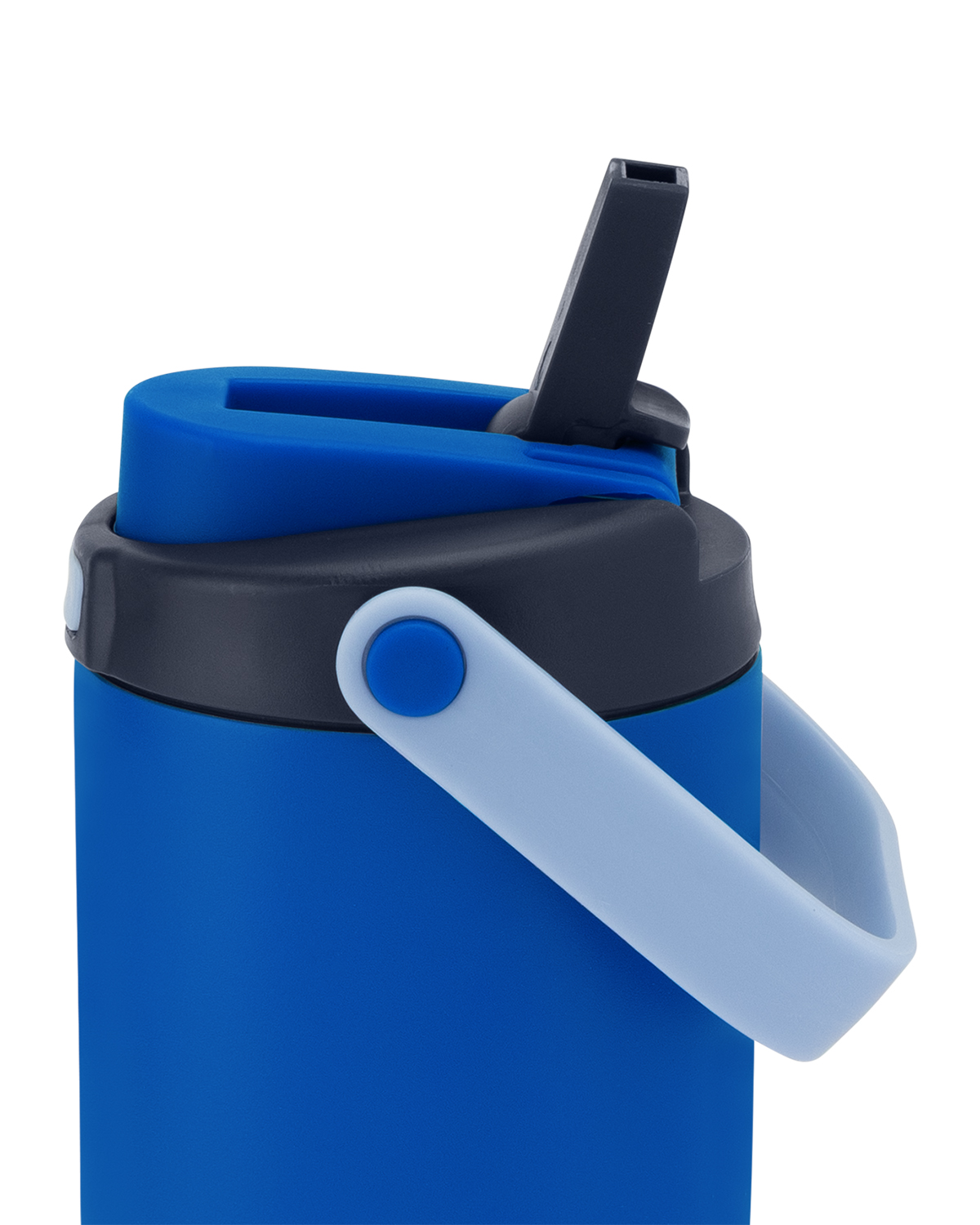 Picture of 30 oz. Lily Recycled Stainless Steel Vacuum Tumbler with Flip Straw and Top Handle.