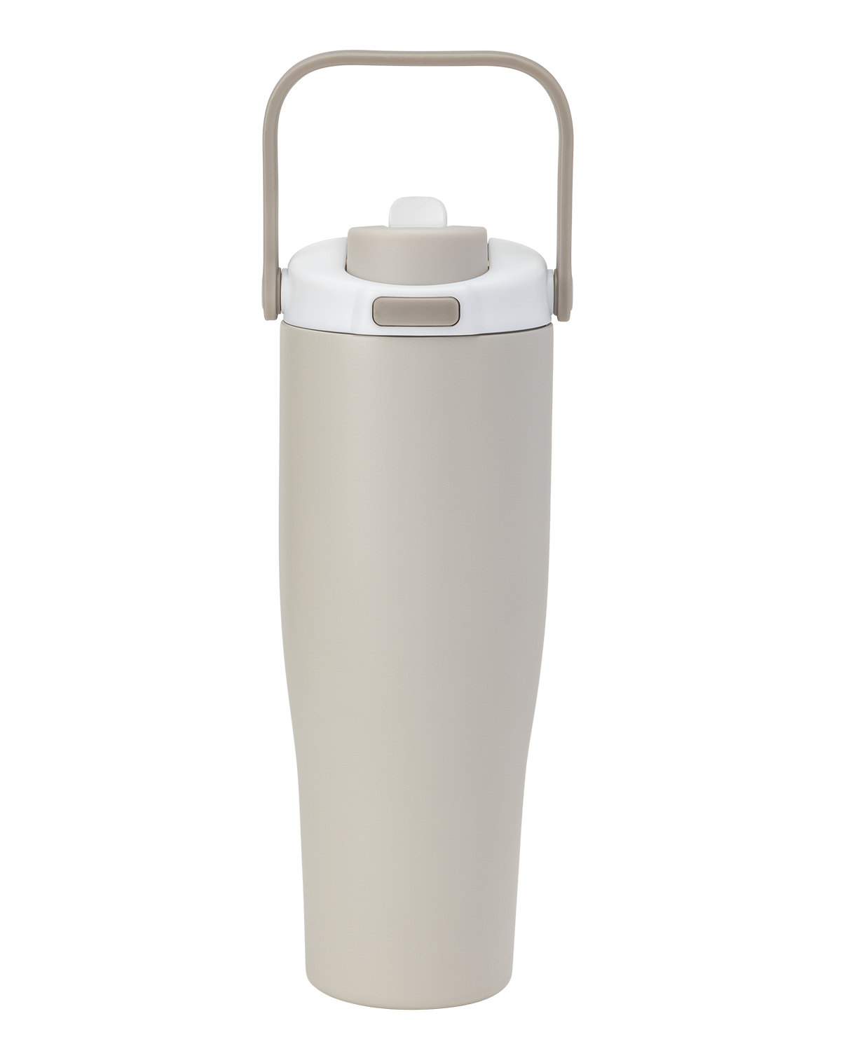 Picture of 30 oz. Lily Recycled Stainless Steel Vacuum Tumbler with Flip Straw and Top Handle.