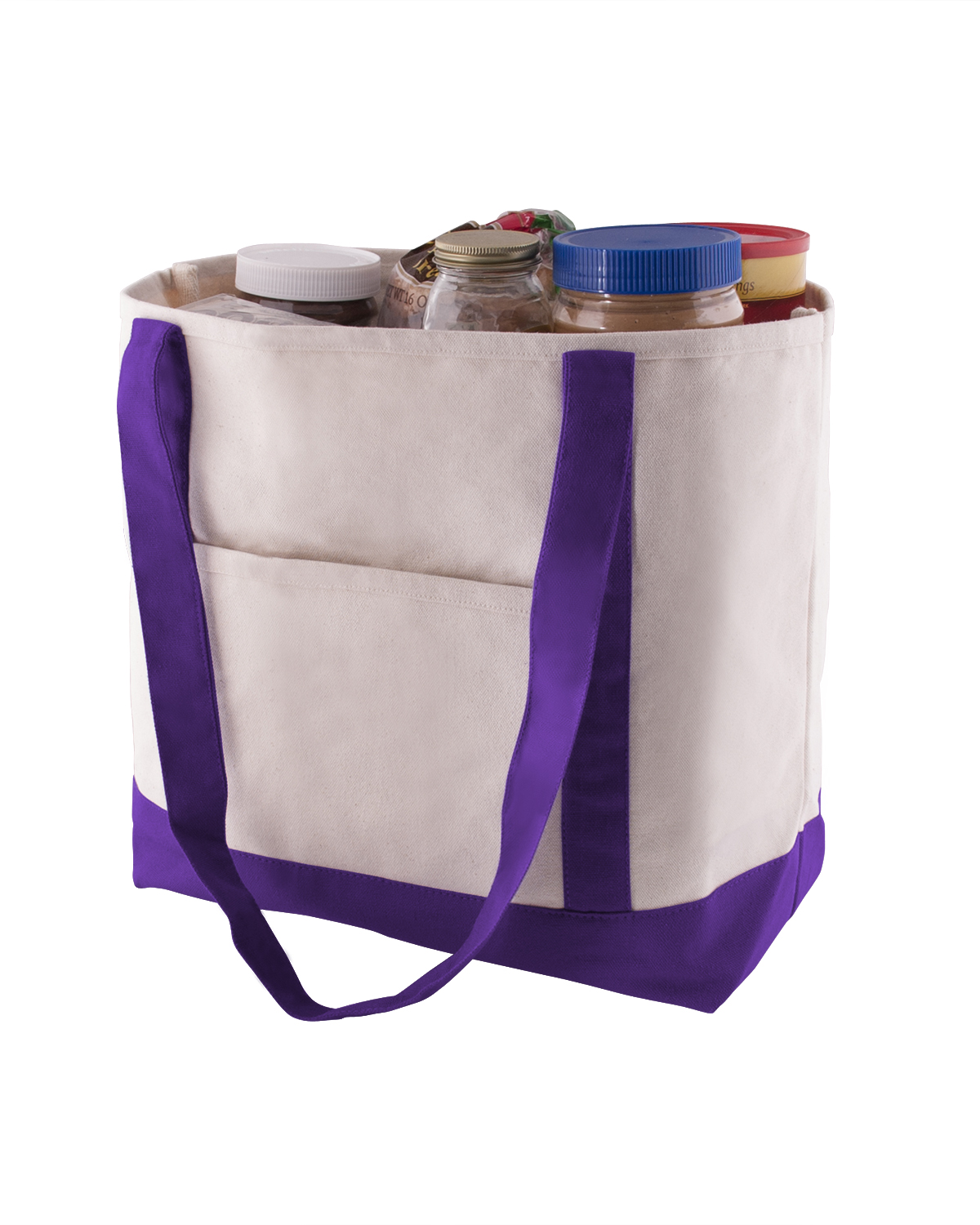 Picture of Cotton Canvas Boat Tote Bag.
