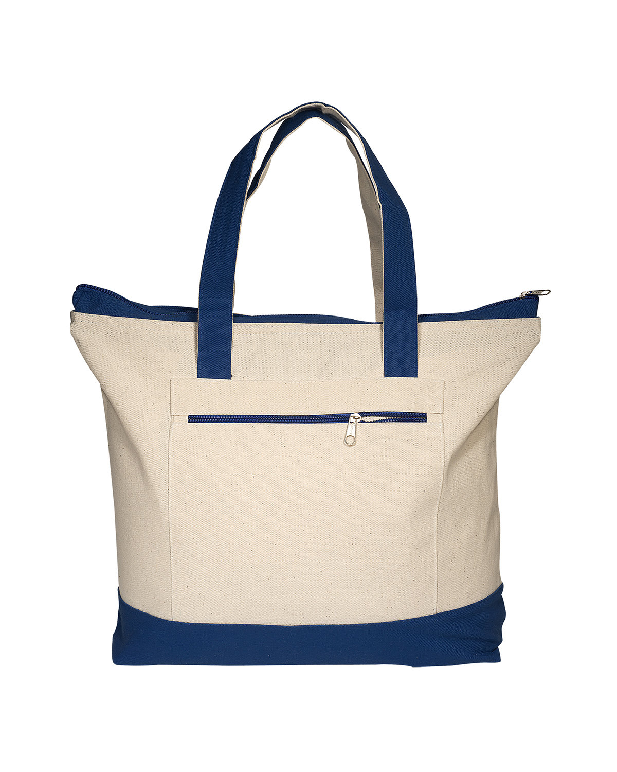 Picture of Zippered Cotton Canvas Tote Bag.