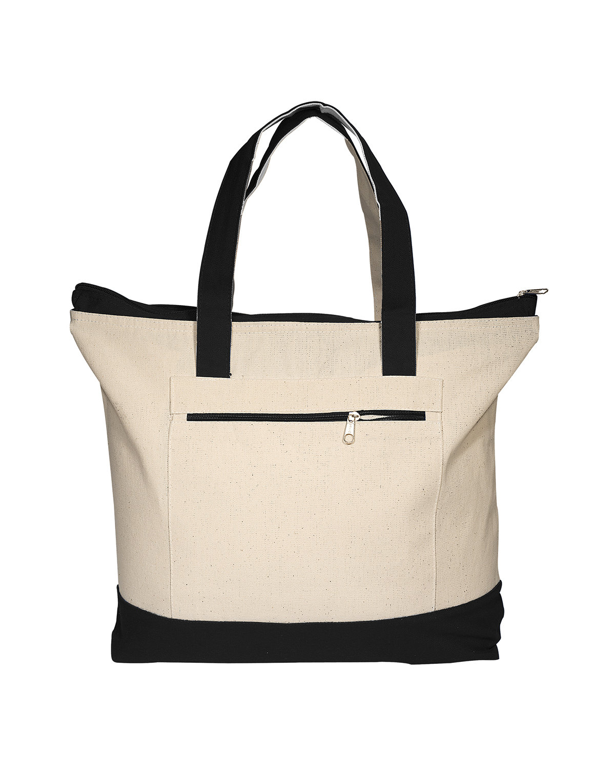 Picture of Zippered Cotton Canvas Tote Bag.