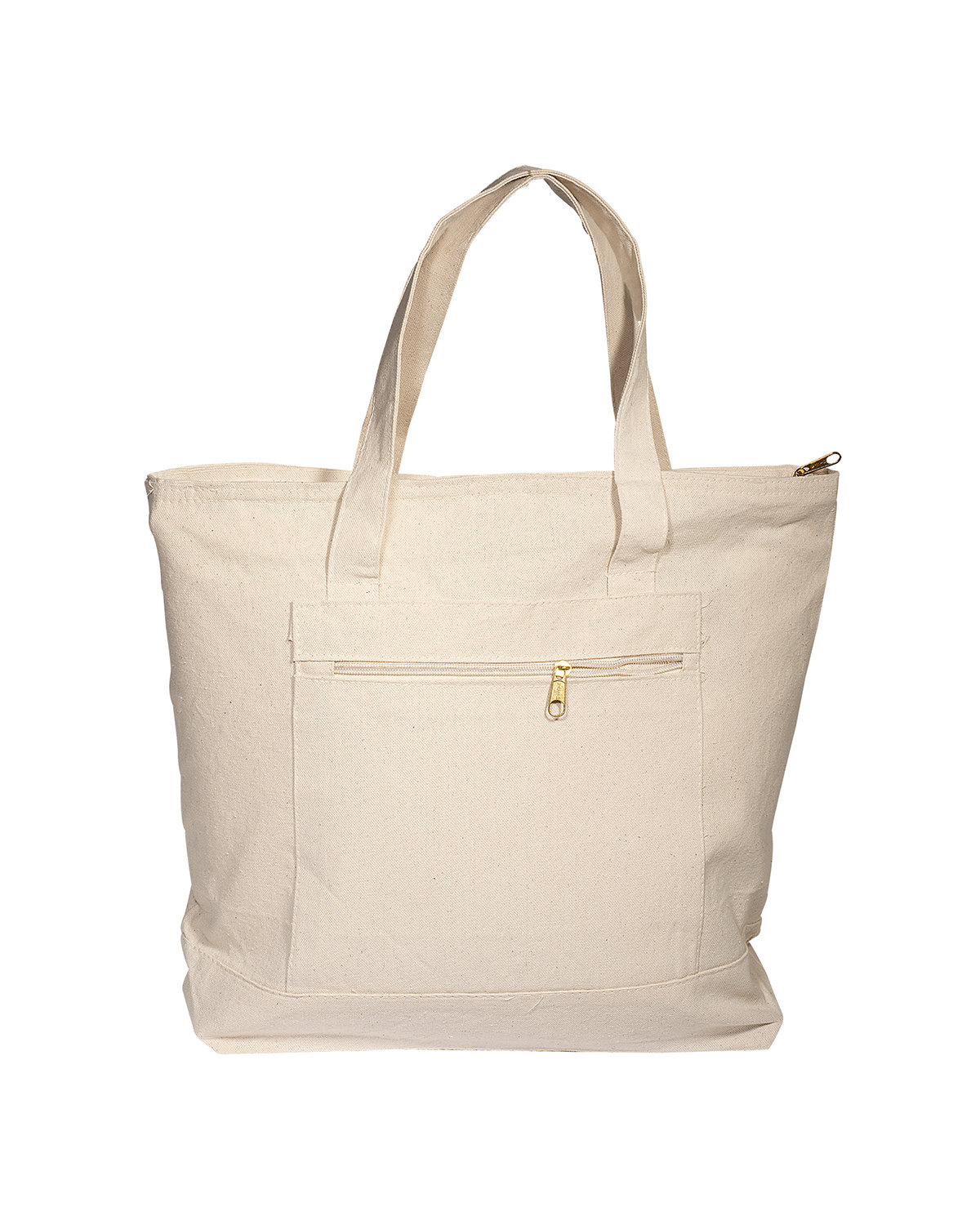 Picture of Zippered Cotton Canvas Tote Bag.