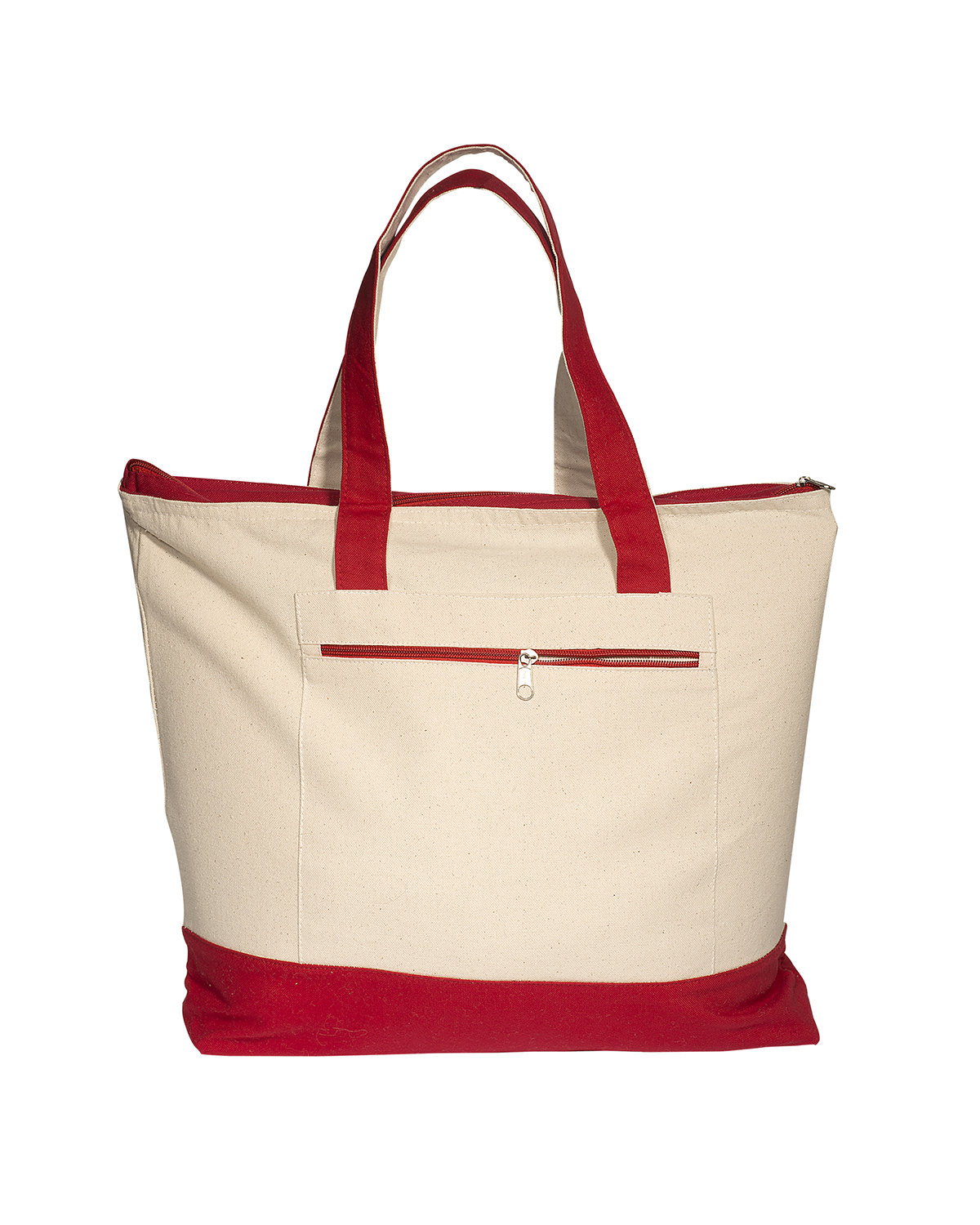 Picture of Zippered Cotton Canvas Tote Bag.