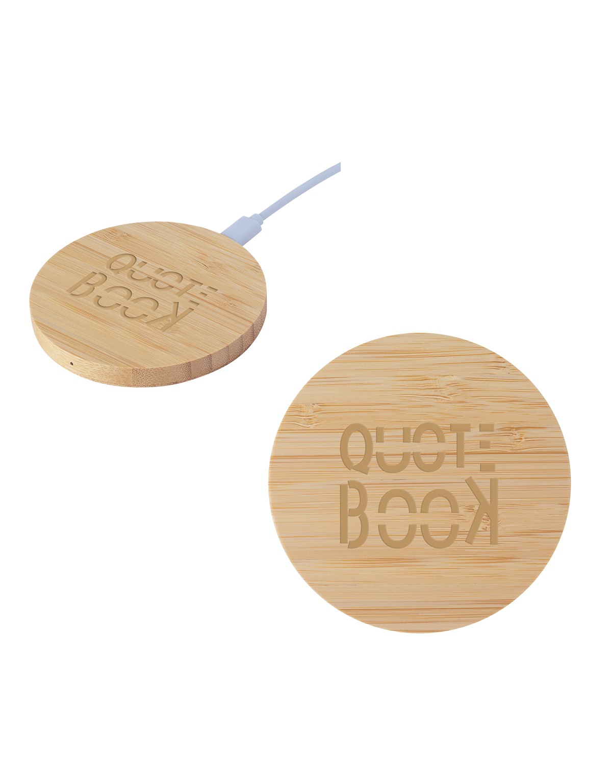 Picture of Bamboo 15W Wireless Charging Pad.