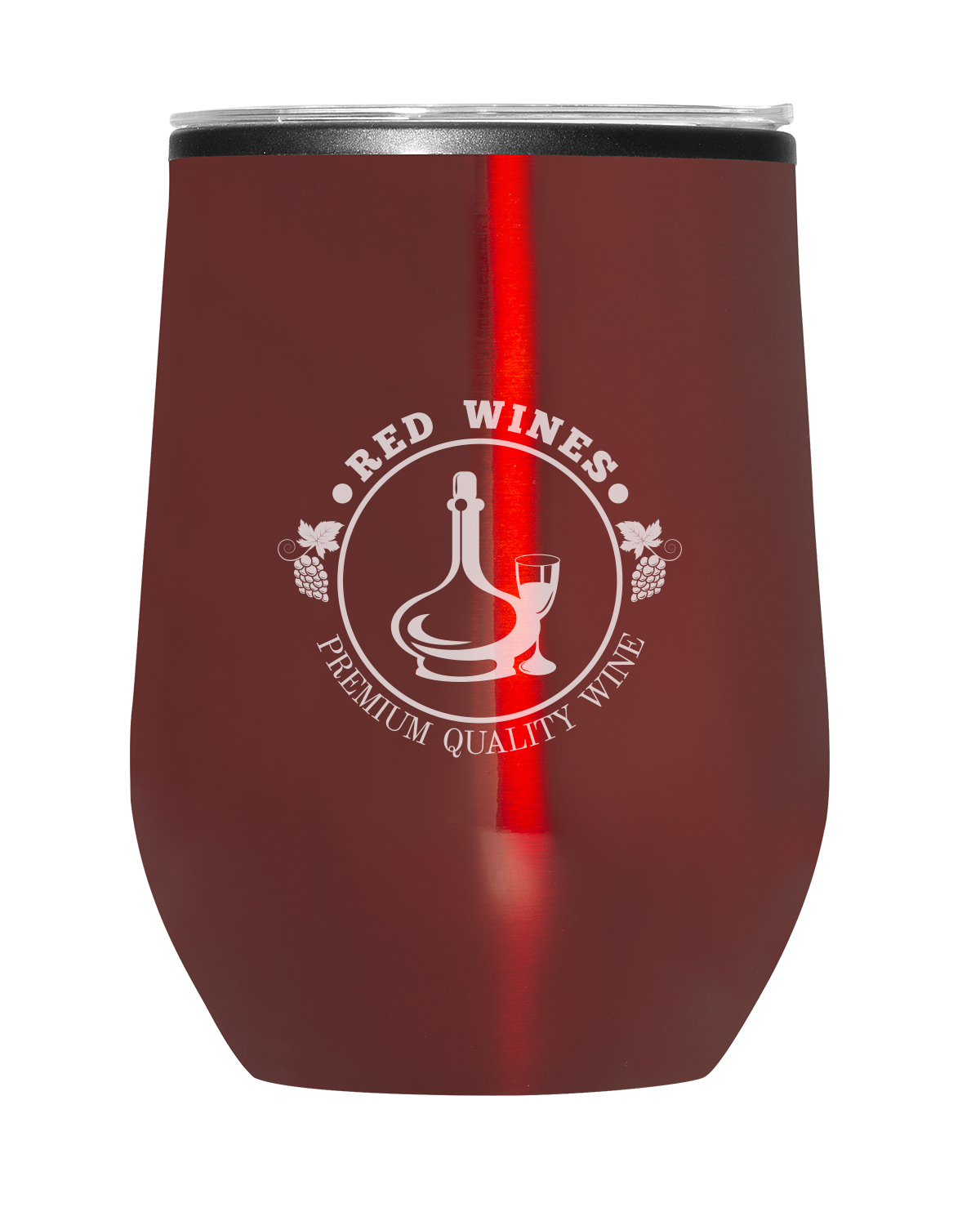 Picture of 12 oz. Budget Stemless Wine Tumbler With Lid.
