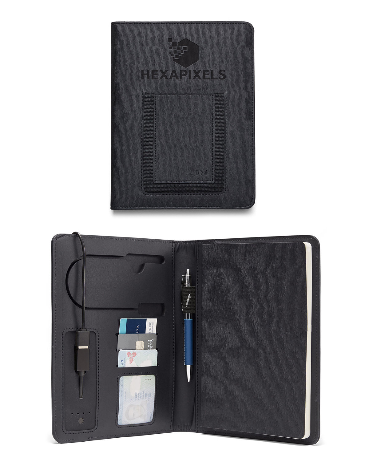 Picture of Roma 6"x8" Wireless Power Charger Refillable Journal.