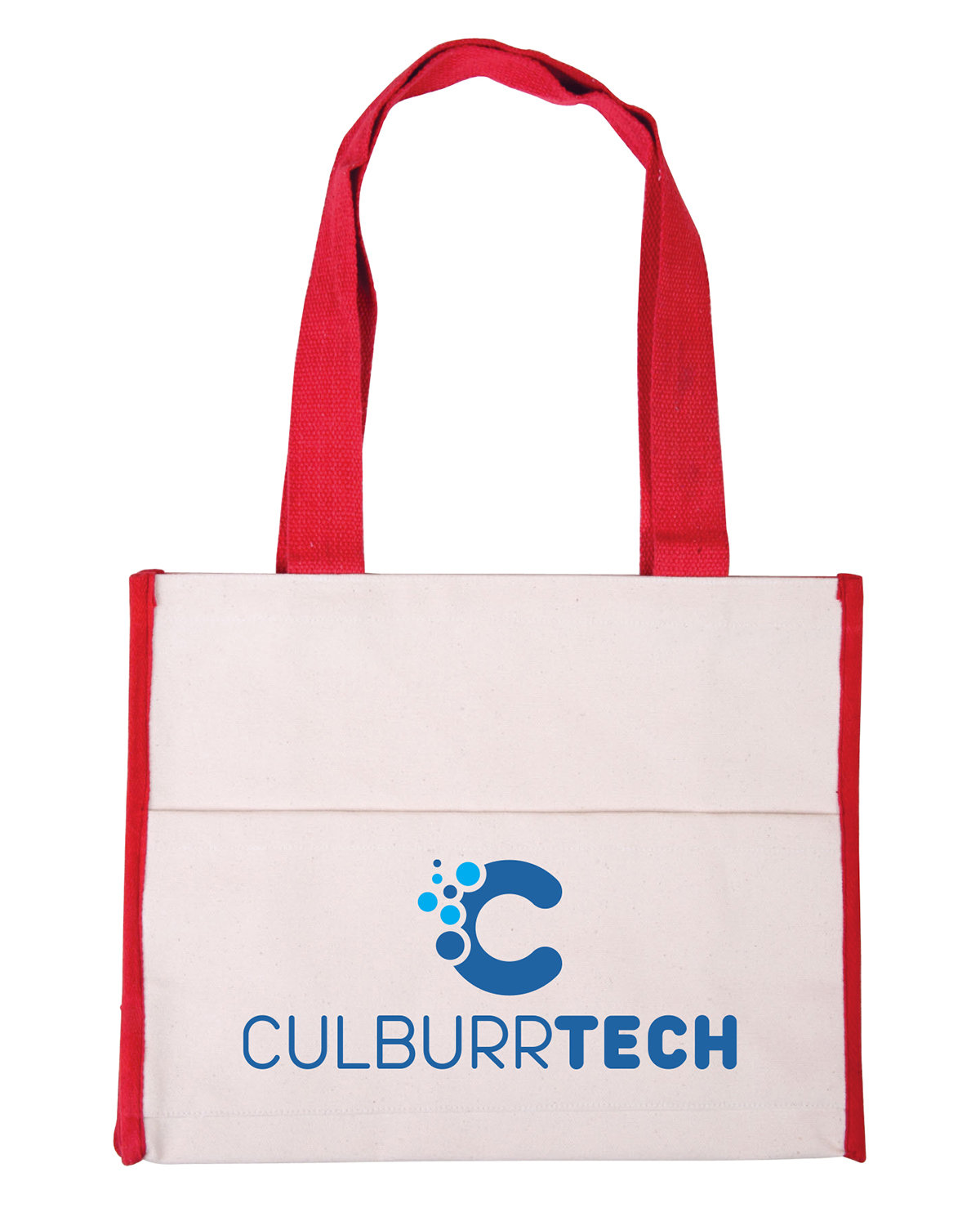 Picture of Cotton Gusset Accent Box Tote Bag.