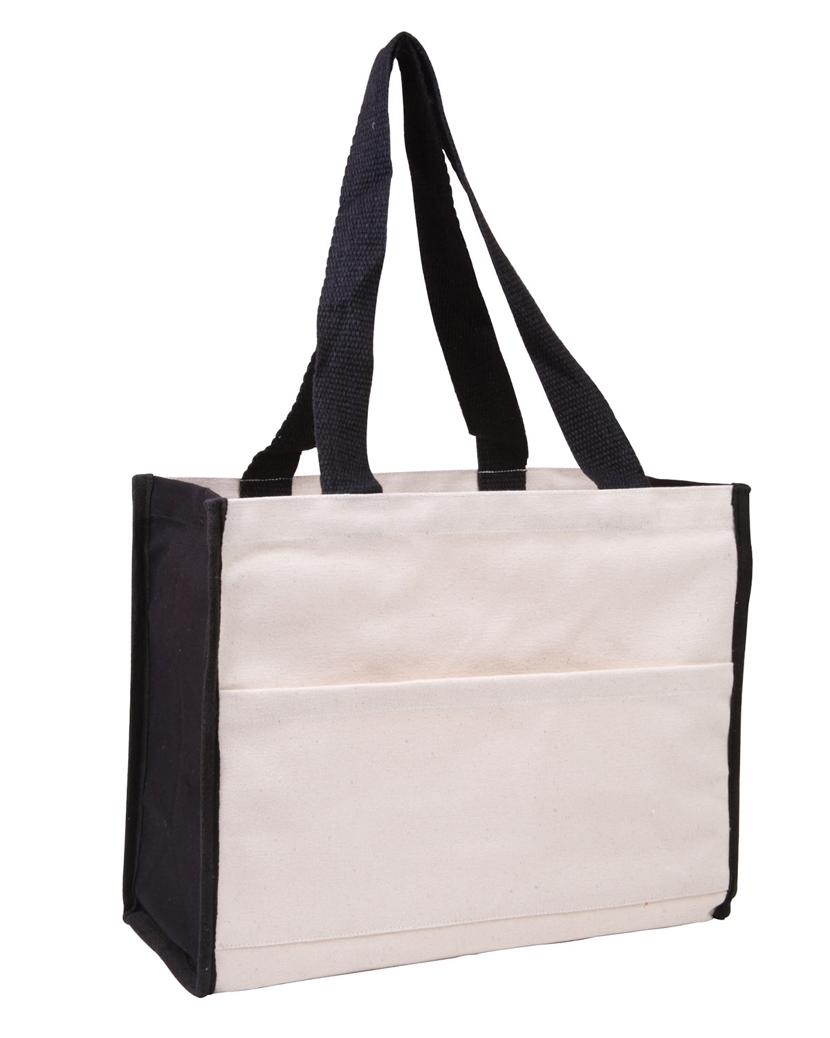 Picture of Cotton Gusset Accent Box Tote Bag.