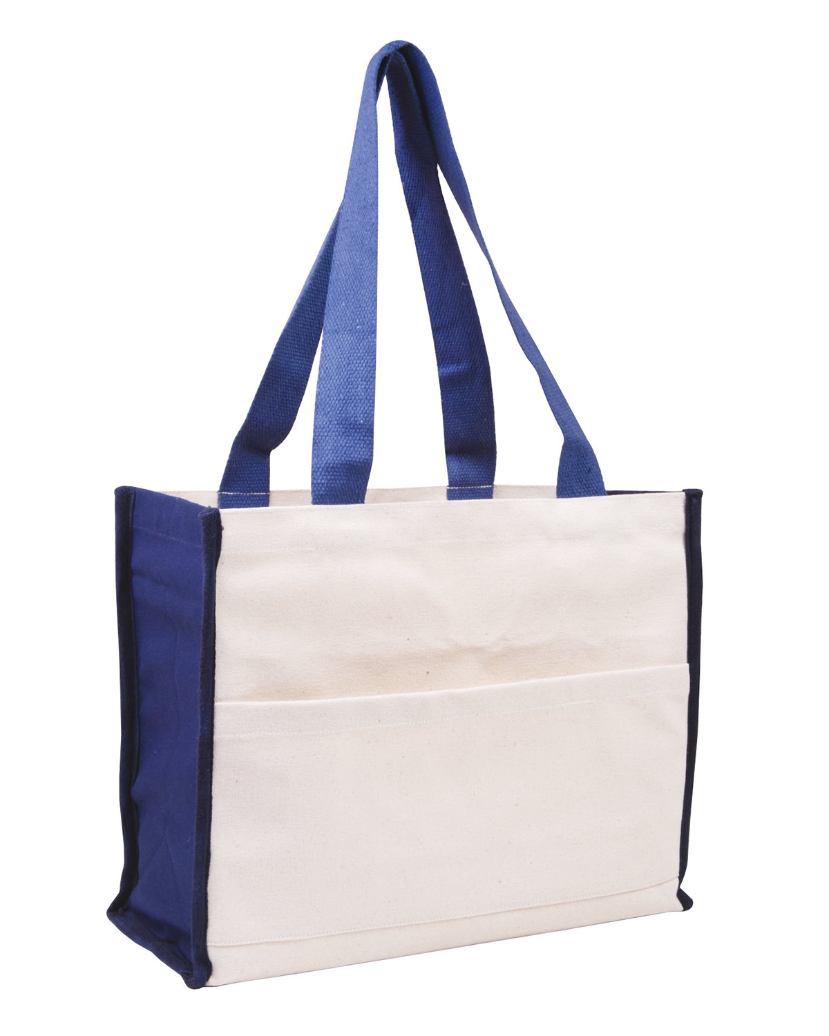 Picture of Cotton Gusset Accent Box Tote Bag.