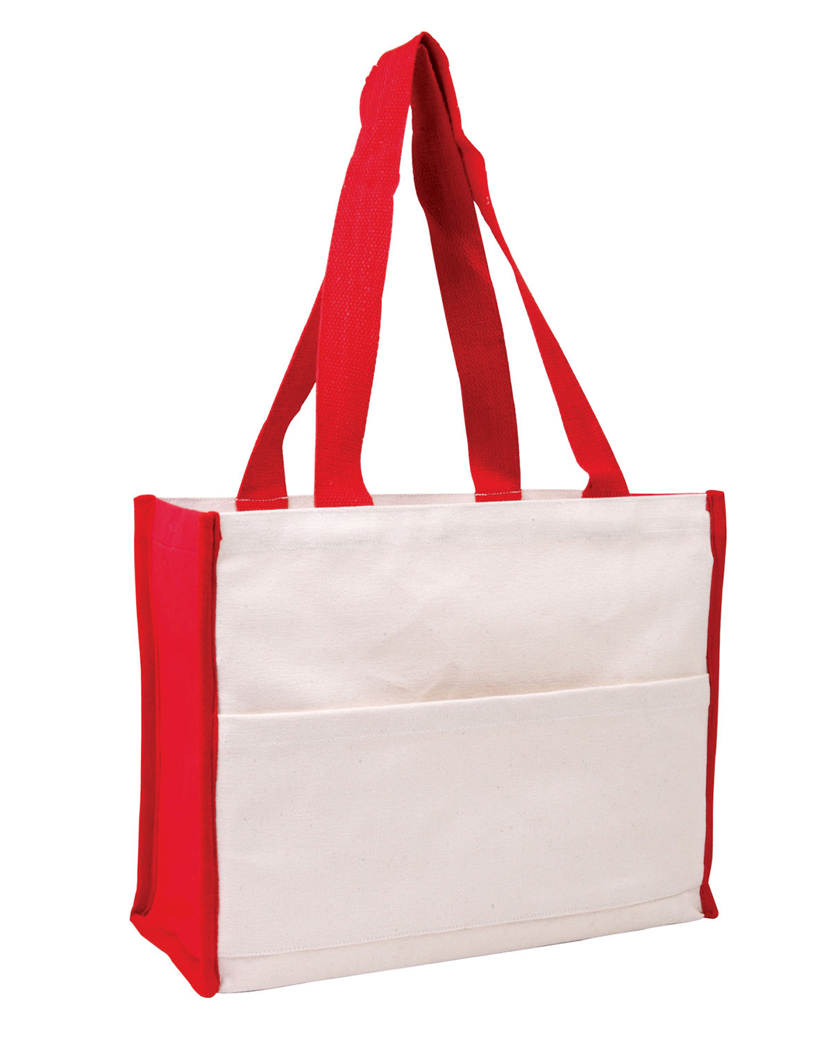 Picture of Cotton Gusset Accent Box Tote Bag.