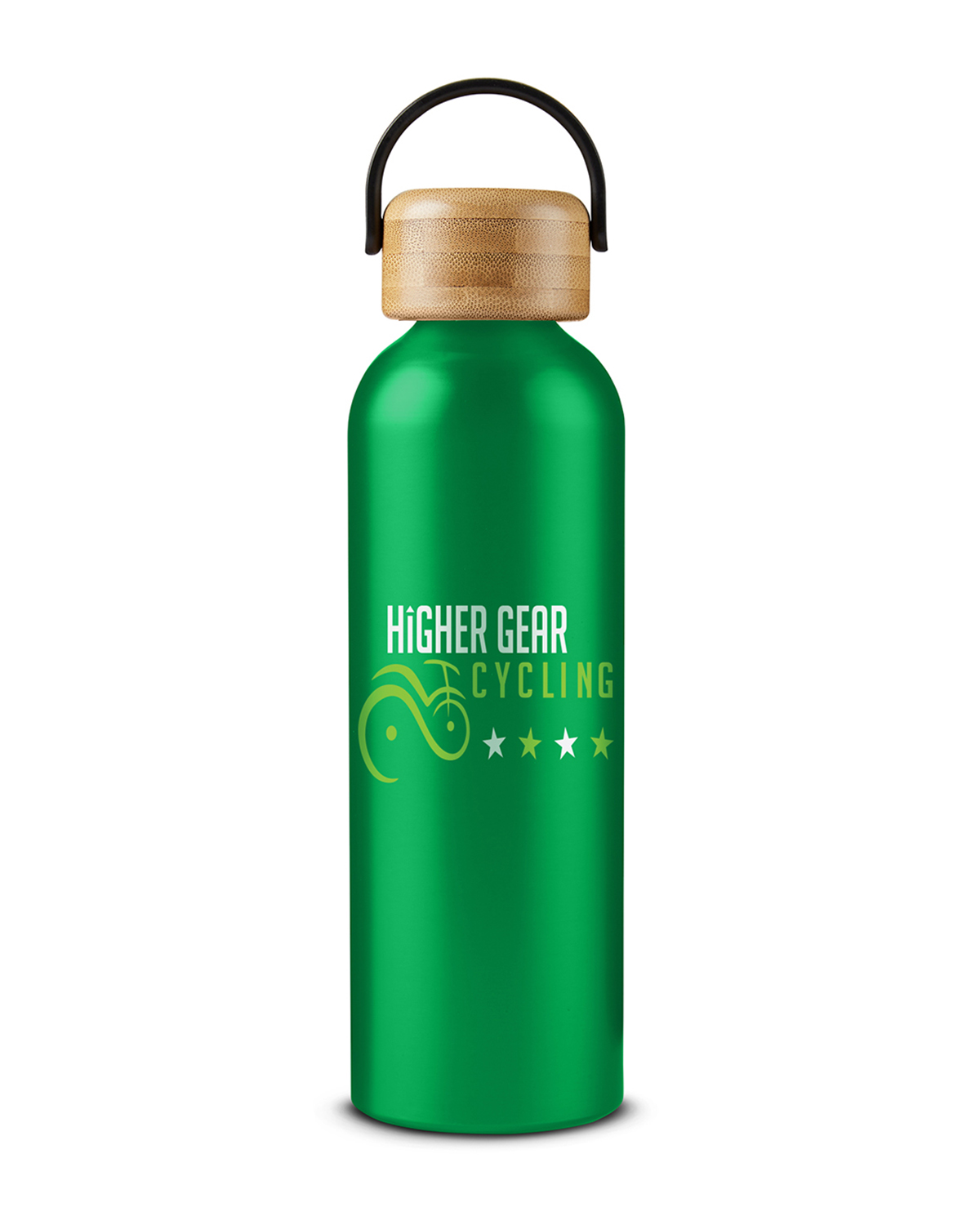 Picture of 24 oz. Vigor Aluminum Bottle With Bamboo Lid.