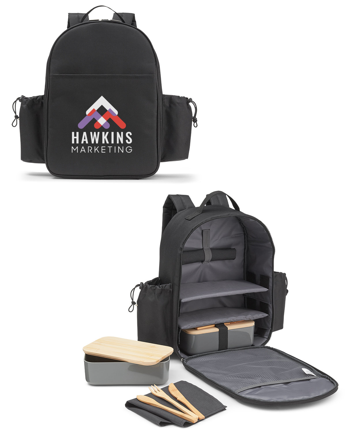 Picture of Eco Friendly Bento Picnic Set Backpack.