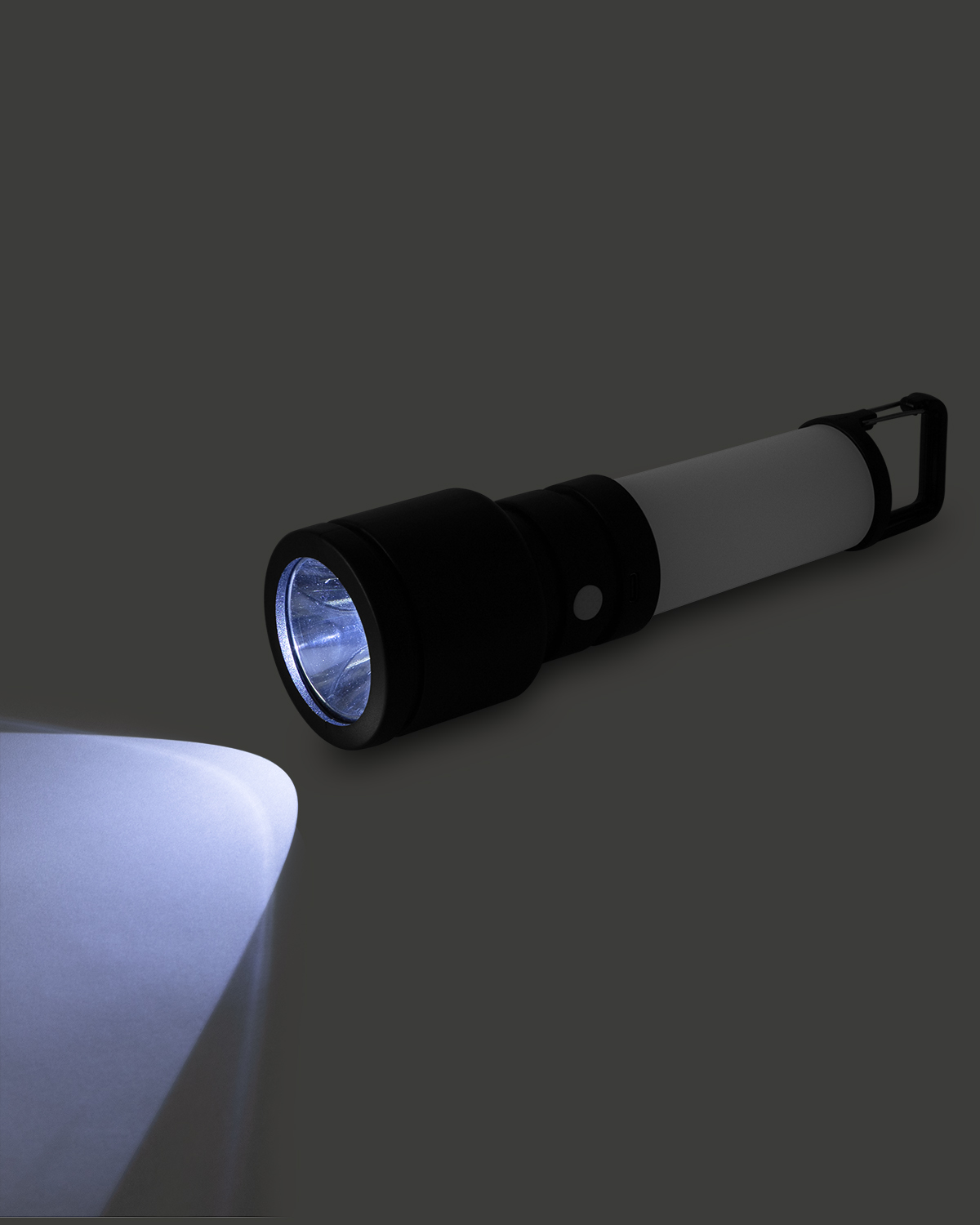 Picture of Dream Team 2-in-1 Recycled ABS Plastic Rechargeable Flashlight with Lantern.
