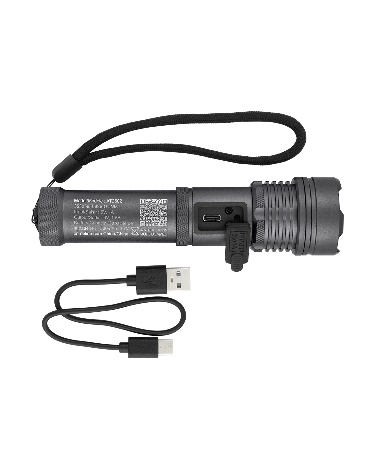 Picture of Ozzy Rechargeable Recycled Aluminum Flashlight.