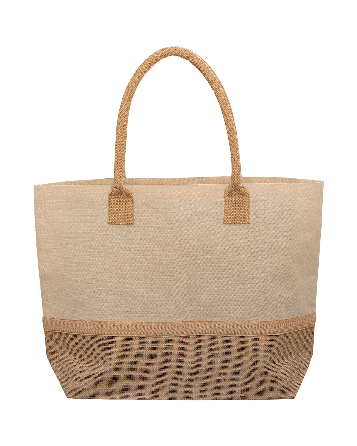 Picture of Wanderlust Laminated Jute & Canvas Tote Bag.