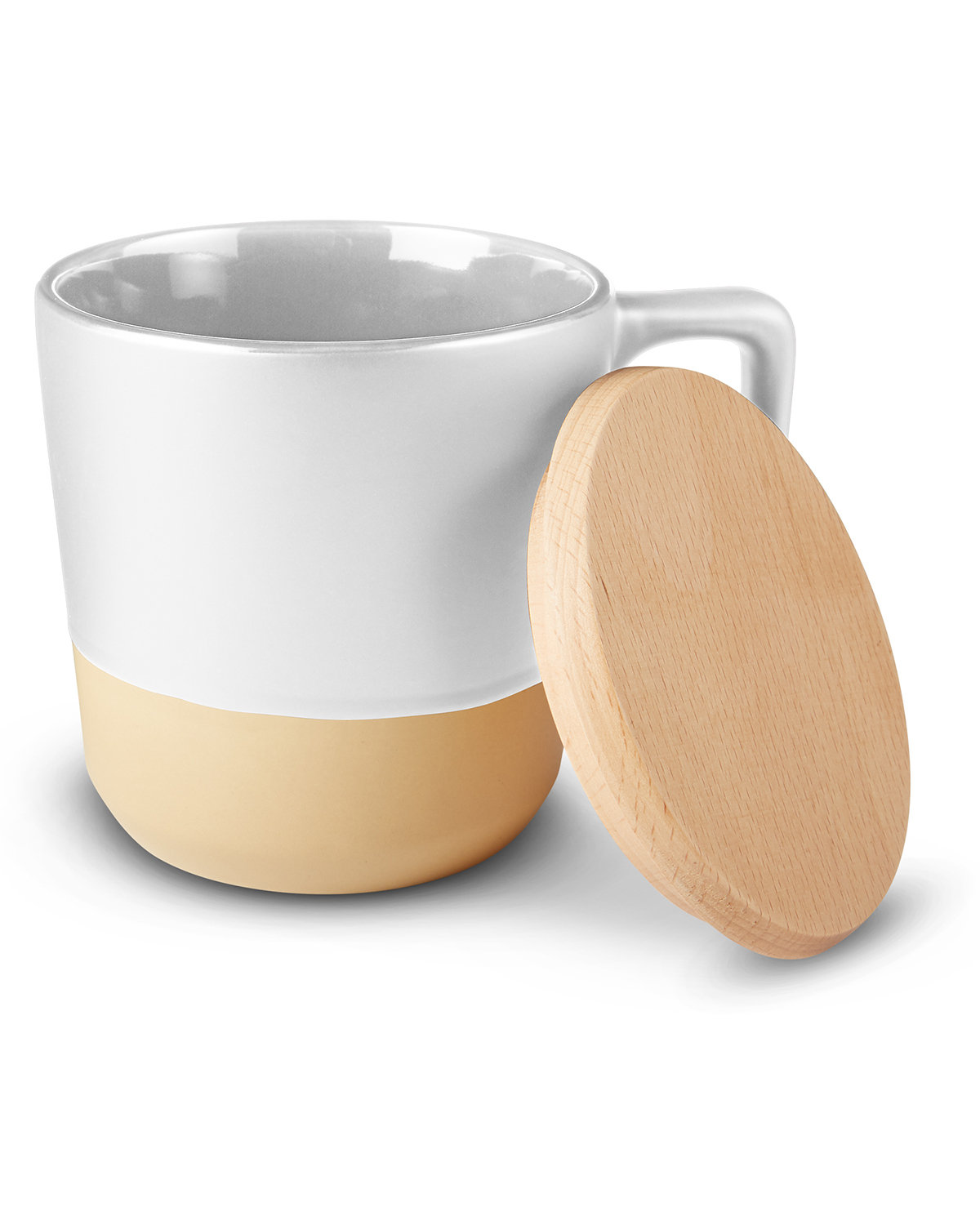 Picture of 16.5 oz. Boston Ceramic Mug With Wood Lid.