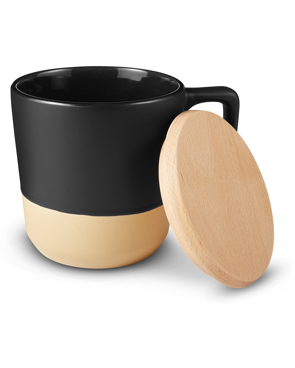 Picture of 16.5 oz. Boston Ceramic Mug With Wood Lid.
