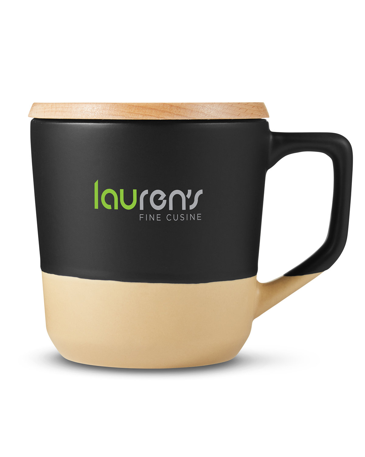 Picture of 16.5 oz. Boston Ceramic Mug With Wood Lid.