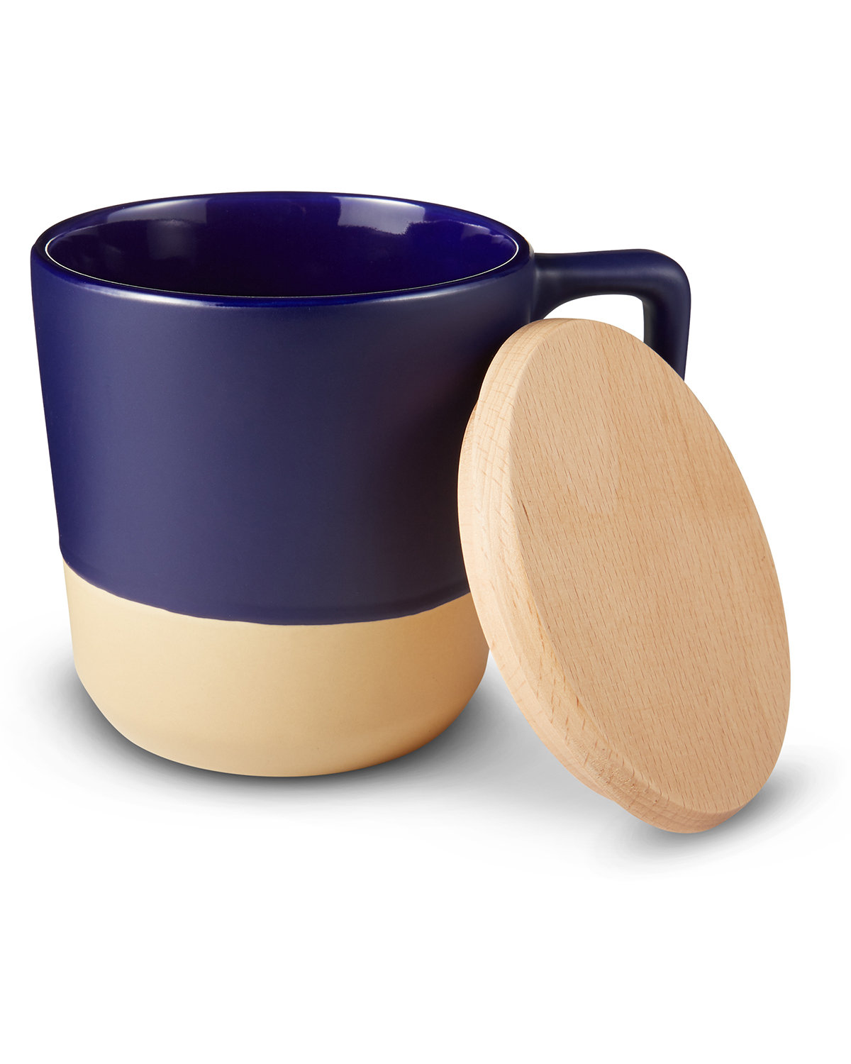 Picture of 16.5 oz. Boston Ceramic Mug With Wood Lid.