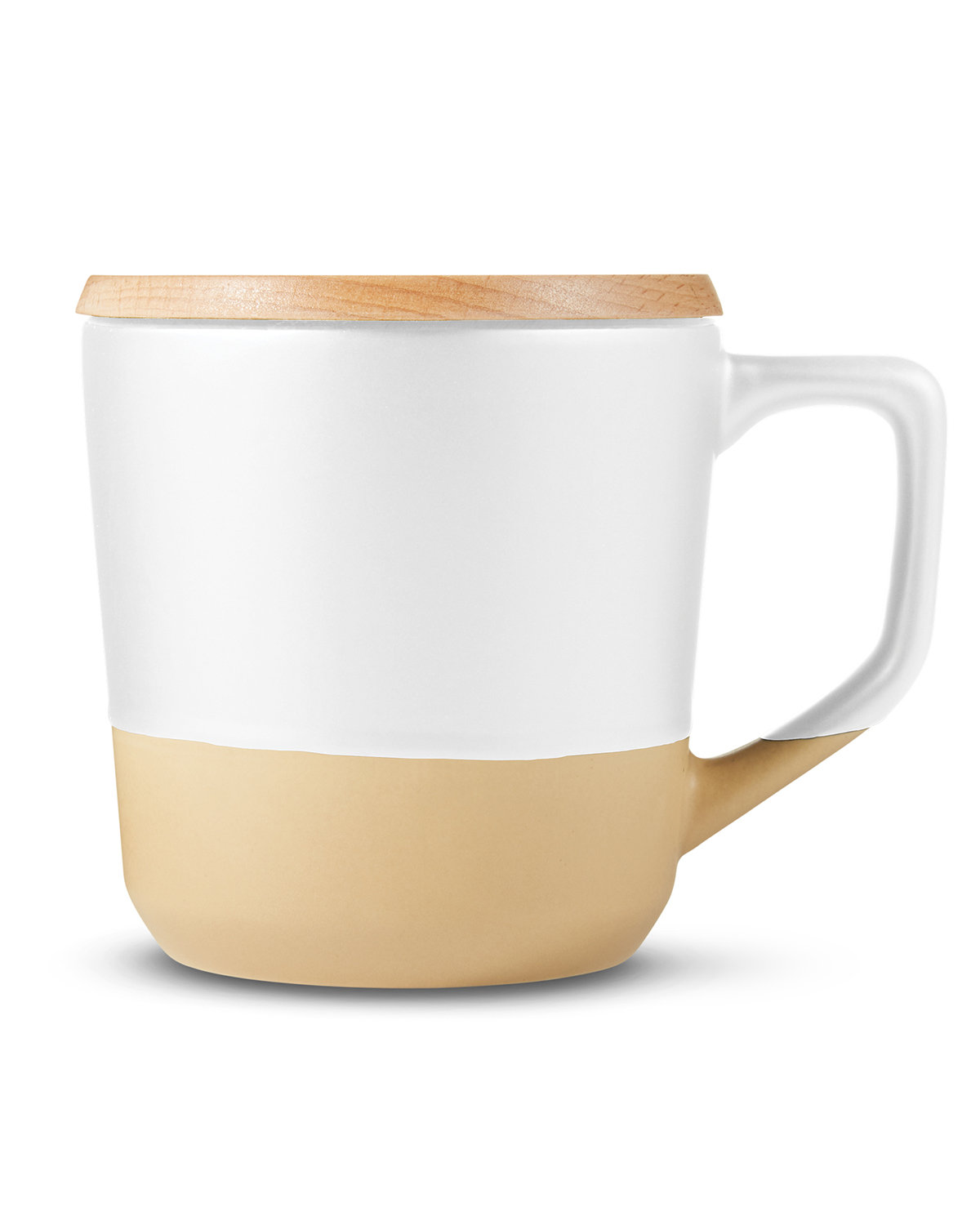 Picture of 16.5 oz. Boston Ceramic Mug With Wood Lid.