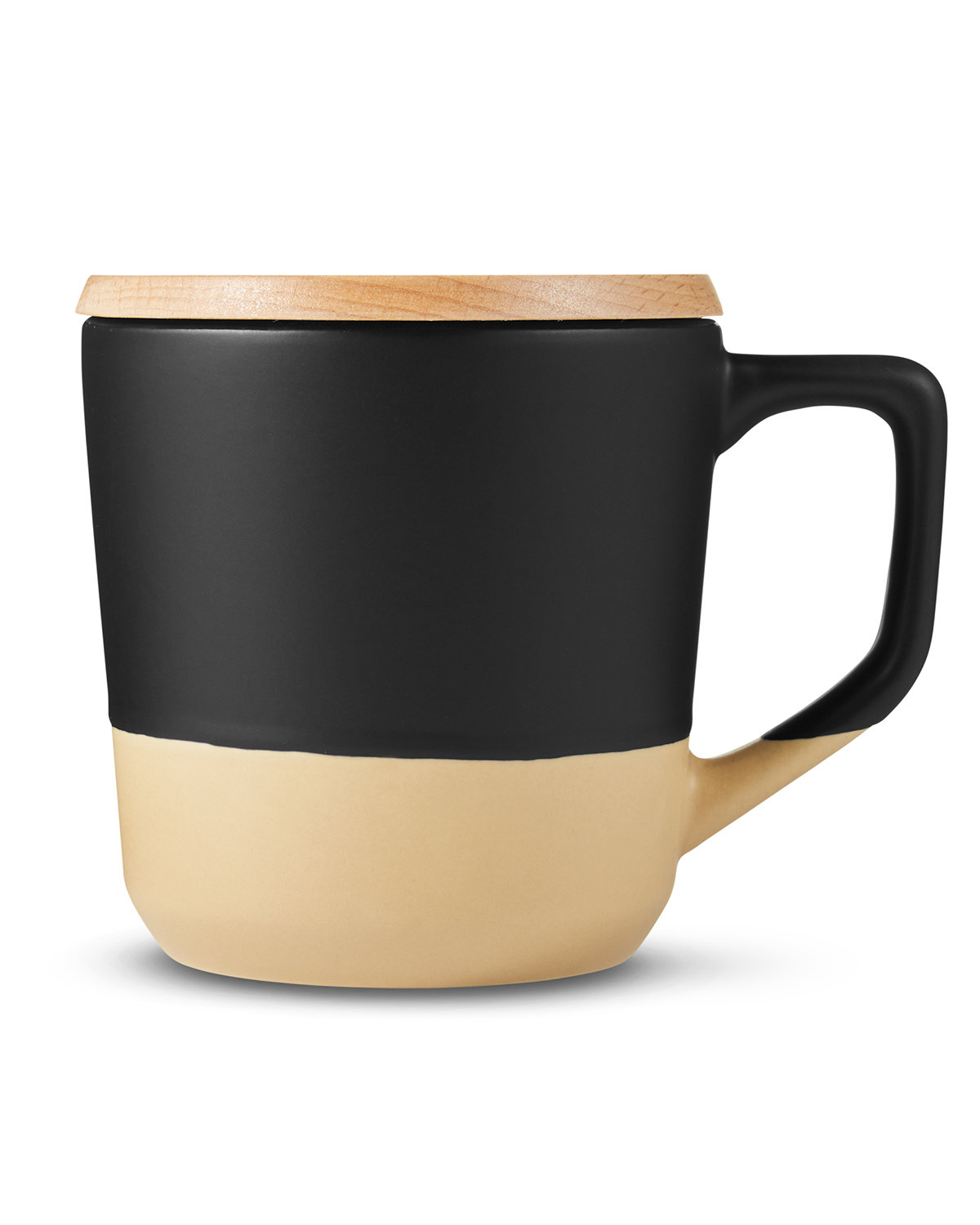 Picture of 16.5 oz. Boston Ceramic Mug With Wood Lid.