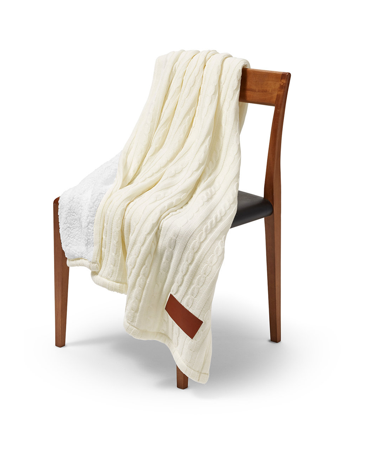 Picture of Cable Knit Sherpa Throw.