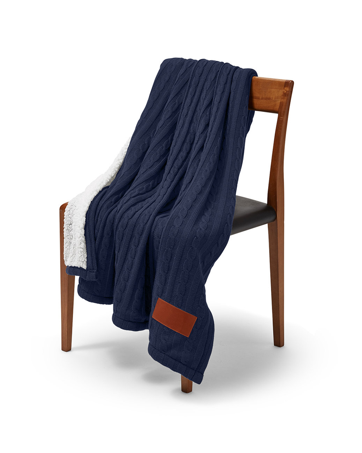 Picture of Cable Knit Sherpa Throw.