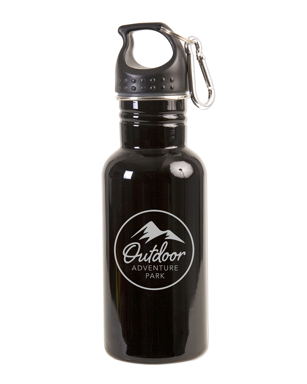 Picture of 17 oz. Stainless Steel Adventure Water Bottle With Carabiner.