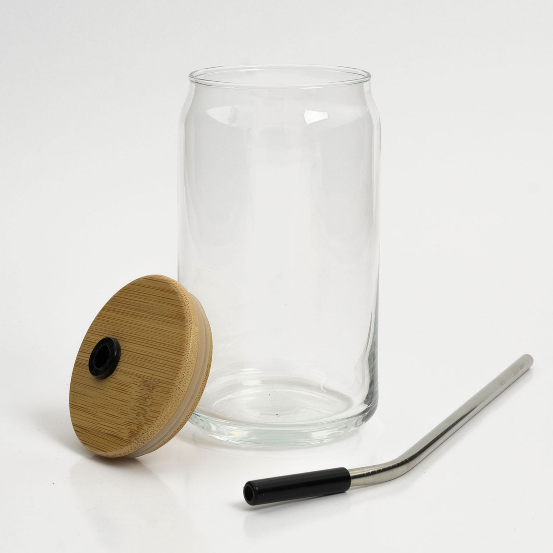 Picture of Full Color Can Glass 16 Oz With Lid And Straw