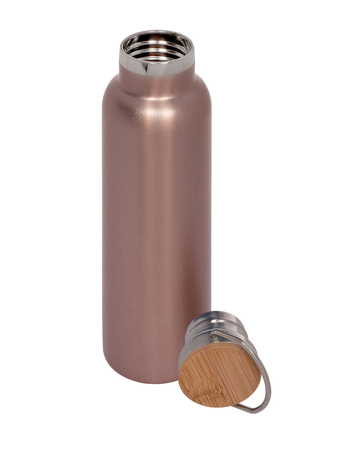 Picture of 20 oz. Vacuum Insulated Water Bottle With Bamboo Lid.