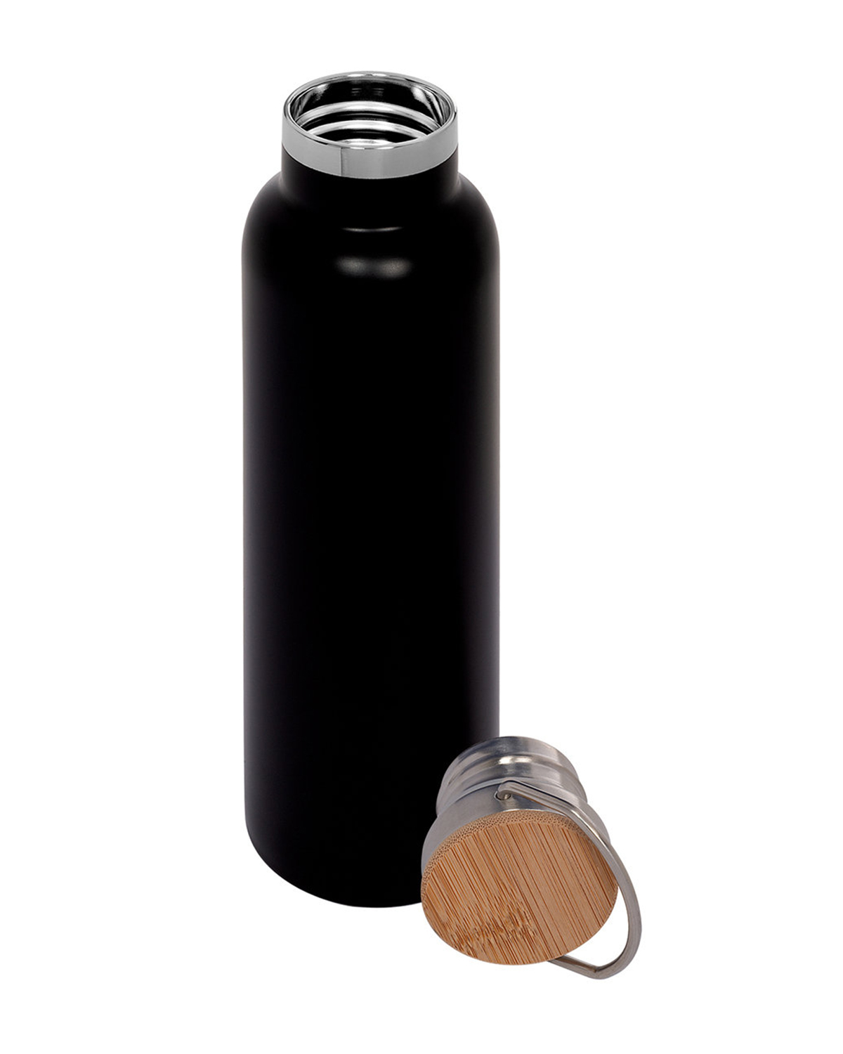 Picture of 20 oz. Vacuum Insulated Water Bottle With Bamboo Lid.