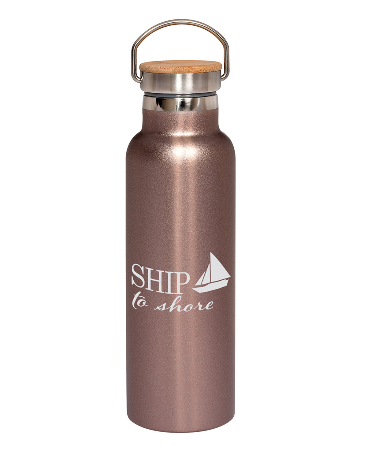 Picture of 20 oz. Vacuum Insulated Water Bottle With Bamboo Lid.