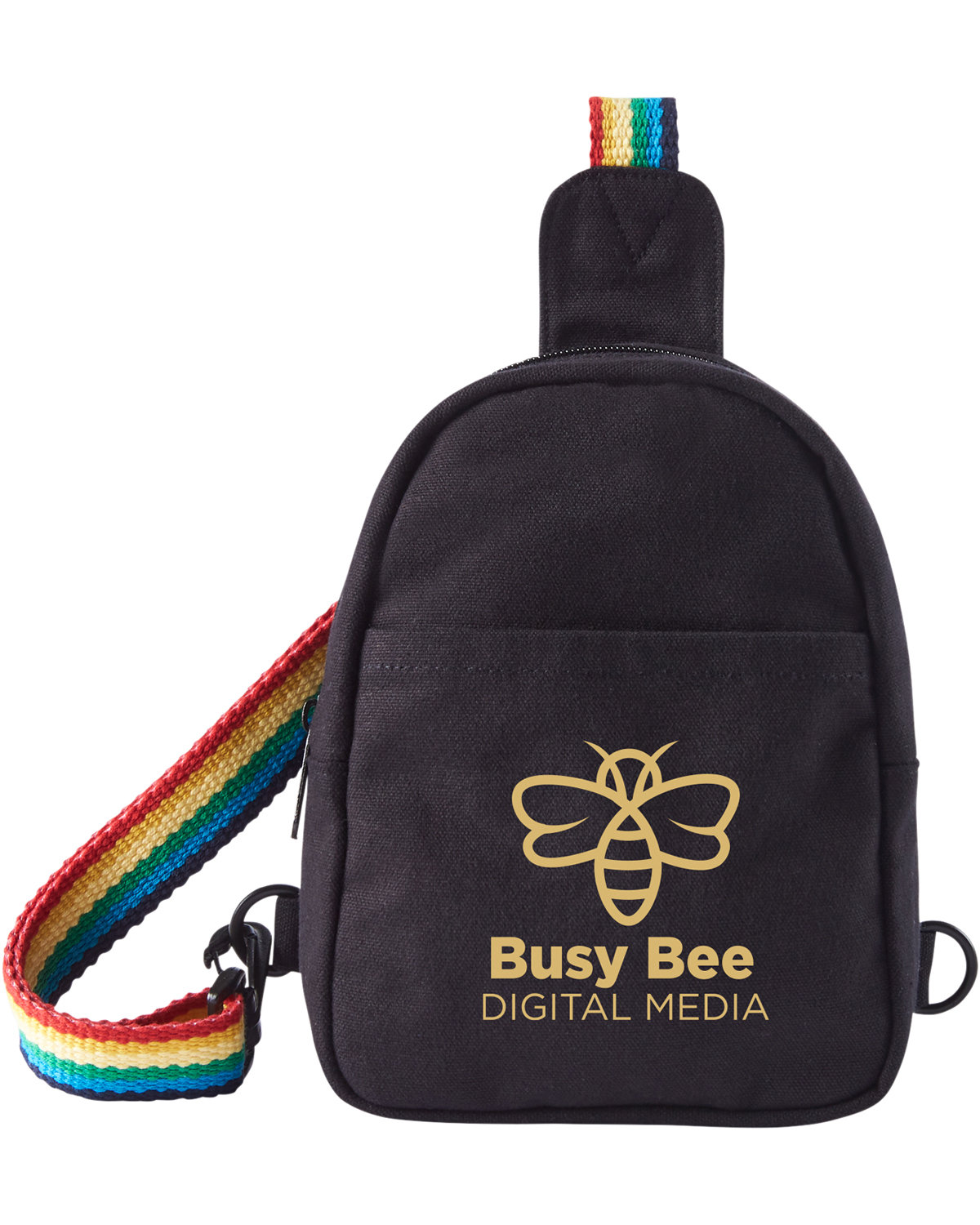 Picture of Rainbow Pride Recycled Cotton Crossbody Bag.